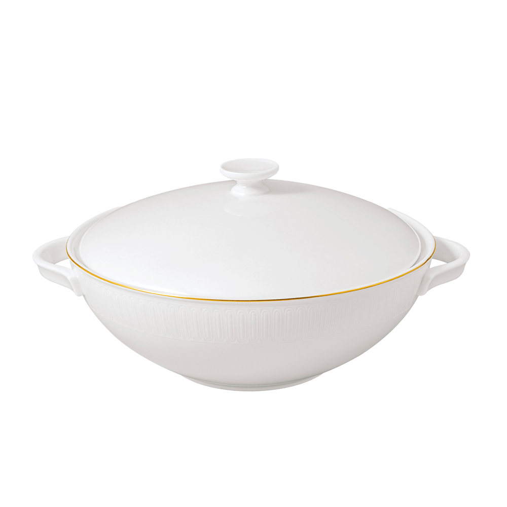 Chateau Septfontaines Tureen - White, 74.4 oz, Premium Bone Porcelain