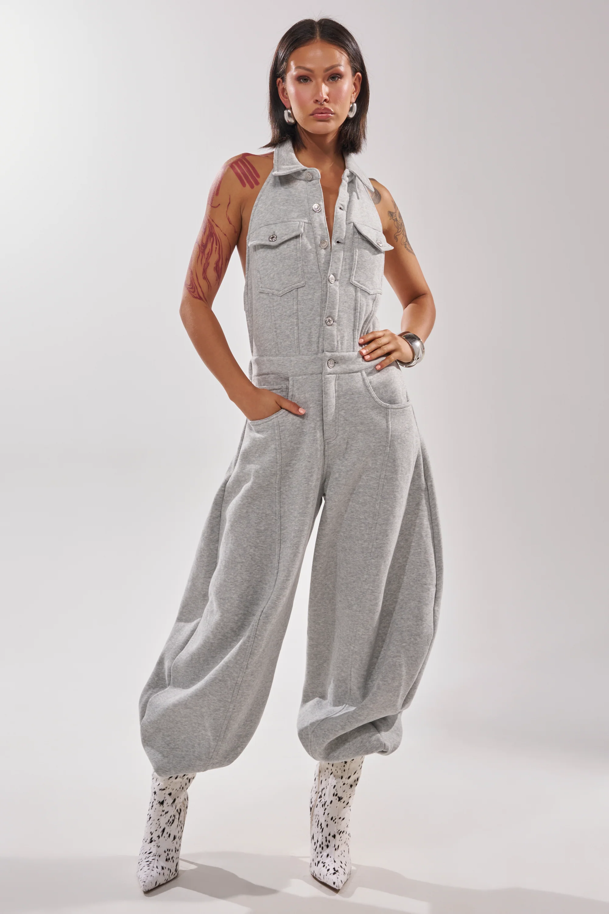 JETSETTER JUMPSUIT IN FRENCH TERRY - Akira Store