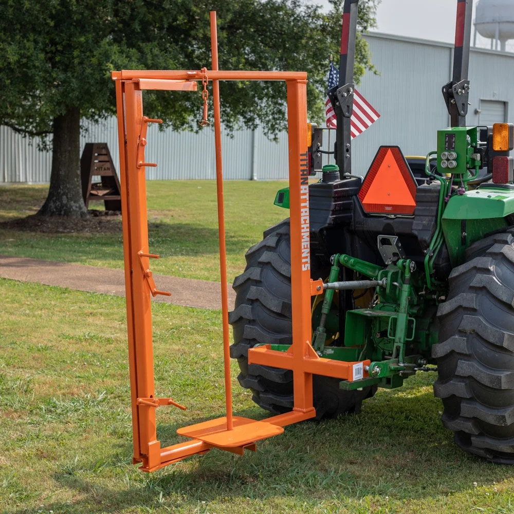 Titan Attachments 3 Point Fence Stretcher and Unroller Heavy Wire Fencing Fits Cat 1 Tractors, Quick Hitch Compatible, Holds 60