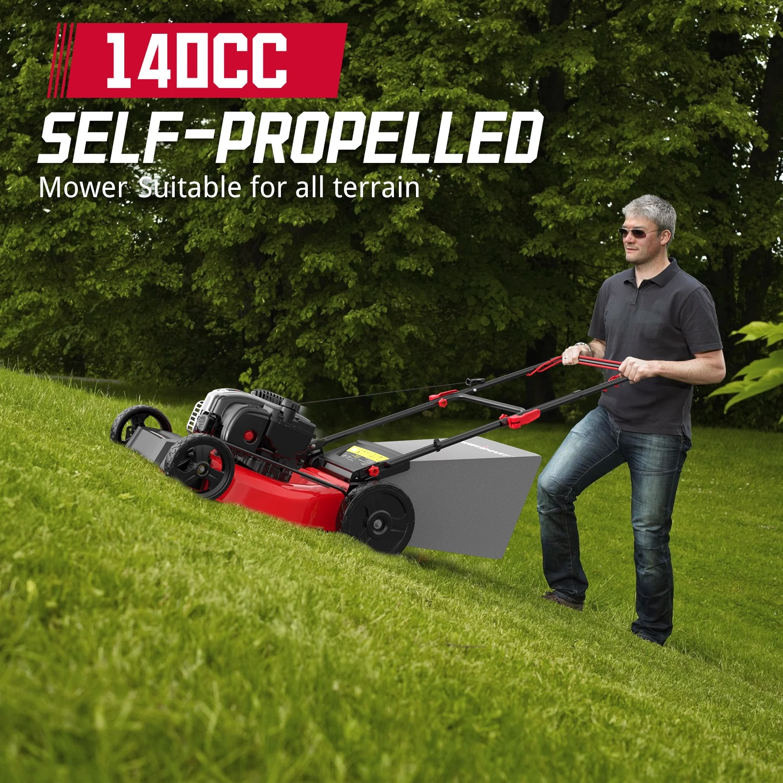 21" Gas Self-Propelled 140cc BS Engine Lawn Mower B8721S2 - Image 7