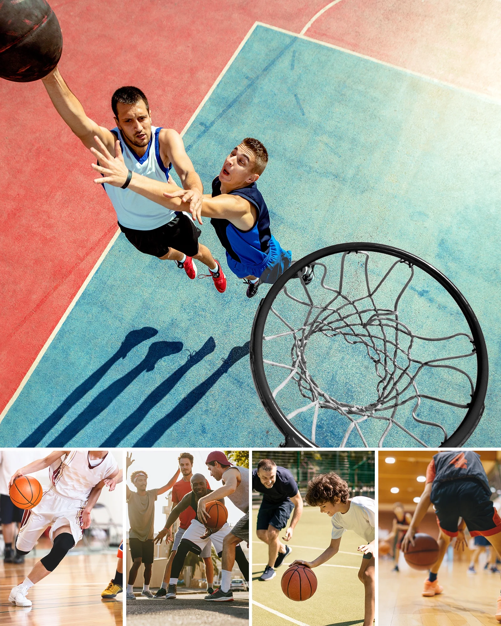 44In Portable Basketball Hoop System 6.5 ft to 10 ft Height Adjustable Basketball Goal with Large Backboard Base and Wheels for Teenagers Adults outdoor Use Fathers Day Gifts - Image 6