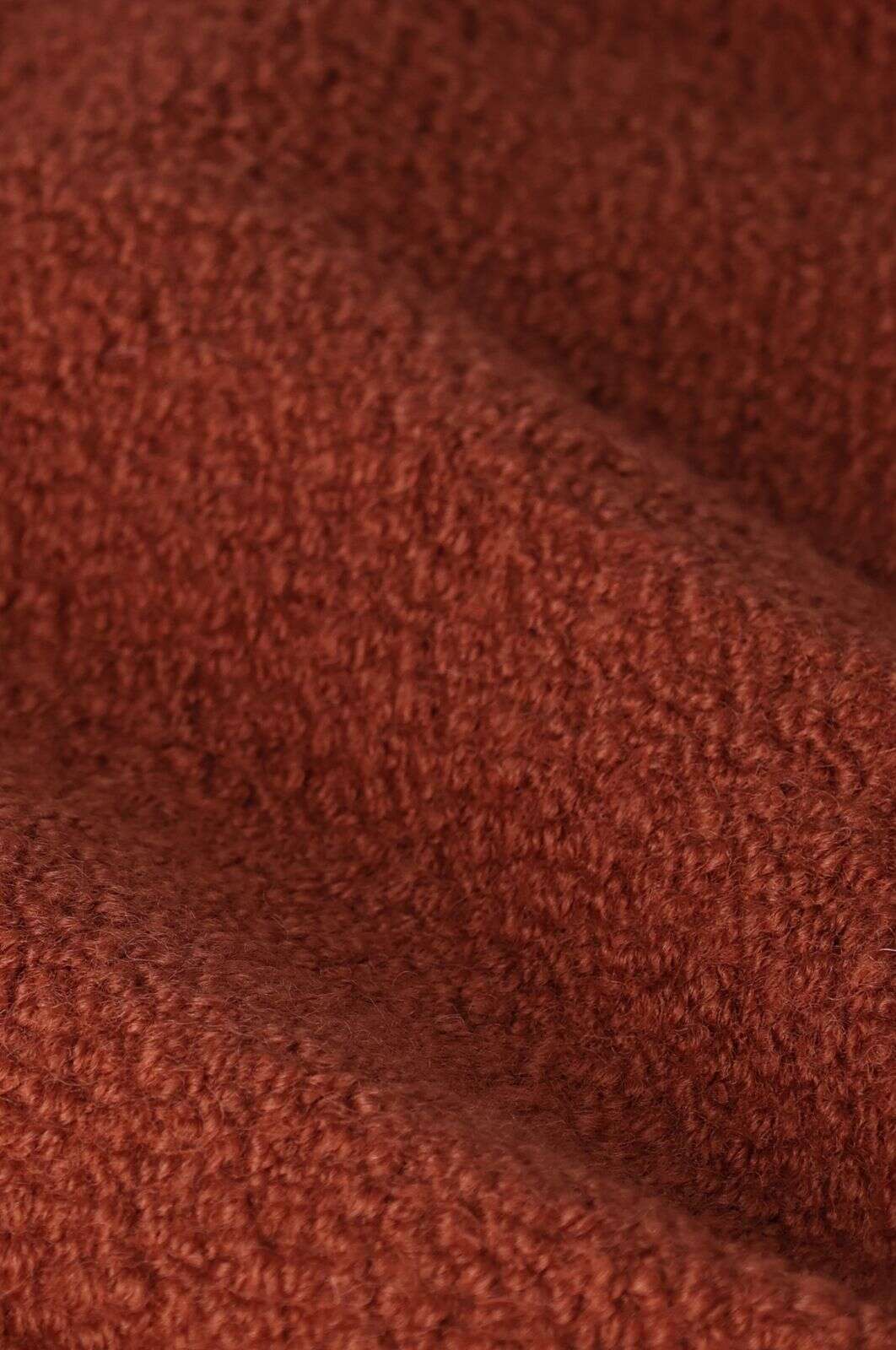 Bruine wollen boucl&eacute; jas