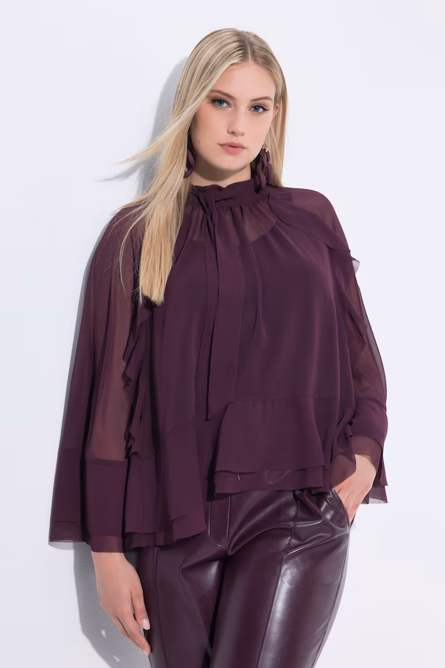 Chiffon Cape Blouse
