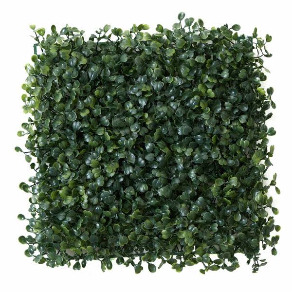 Mainstays Artificial Decorative Boxwood Plant Mat - Green - 10 x 10 in