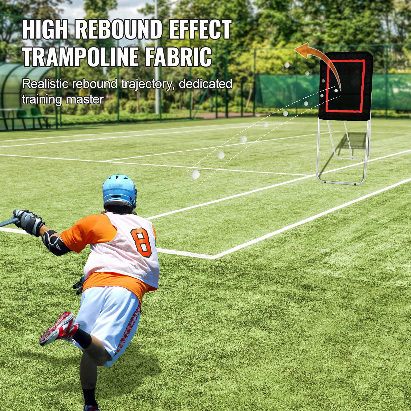 Folding Lacrosse Baseball Rebounder 3x4ft Volleyball Bounce Back Net Softball Bounce Pinchback Net Adjustable Angle Shooting Practice - Image 5
