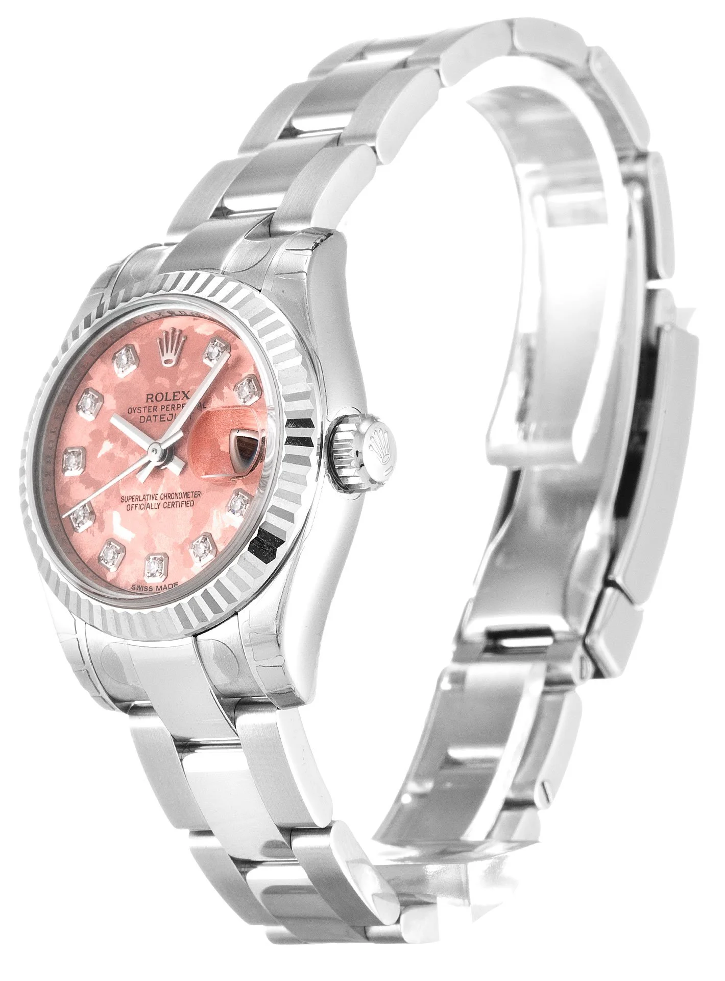 Rolex Lady-Datejust 26mm Gold Dust   Pink Dial 179174