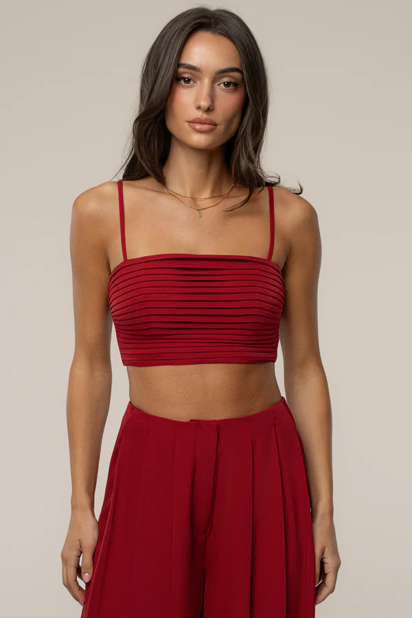 Burgundy Serenade Pant Set-Burgundy