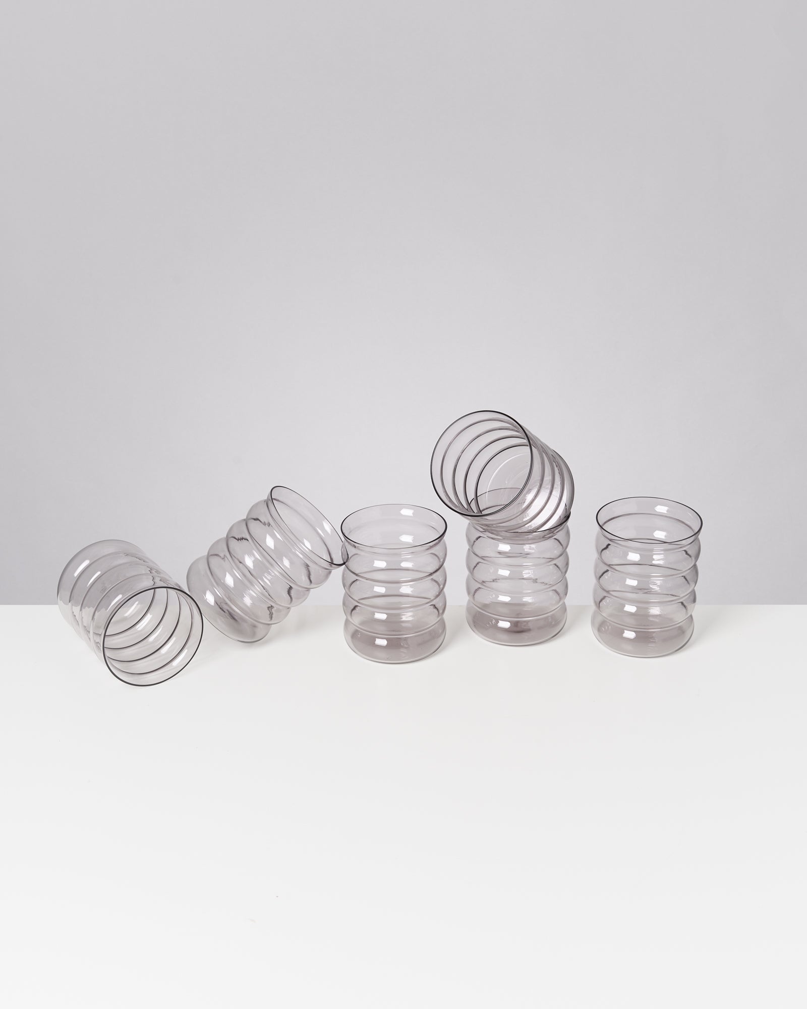 JOIA - LARGE GLASS BUBBLE GRAY SET OF 6