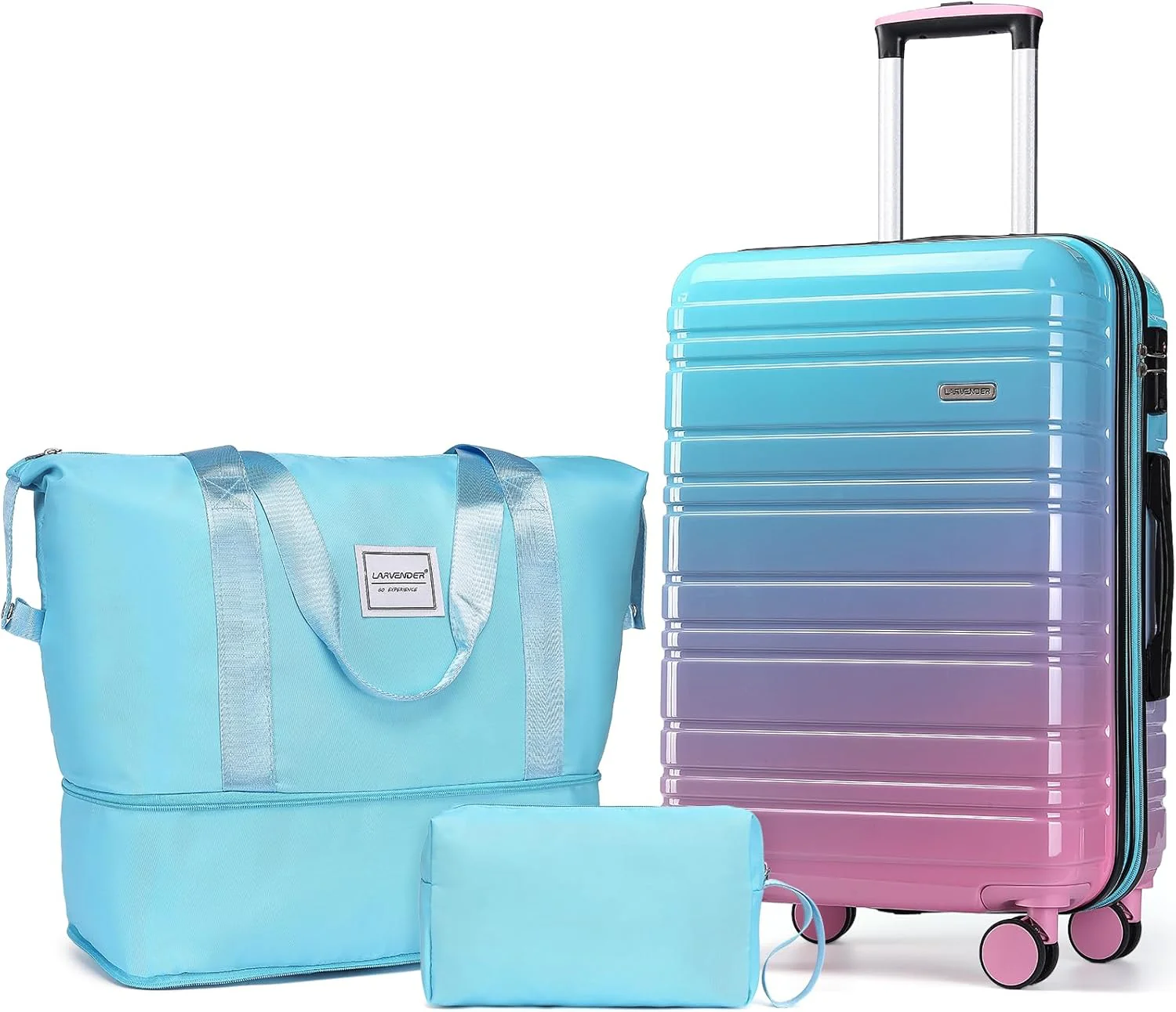 Ensemble de 6 valises, ensemble de valises rigides extensibles avec roulettes multidirectionnelles, ensemble de bagages à roulettes légers