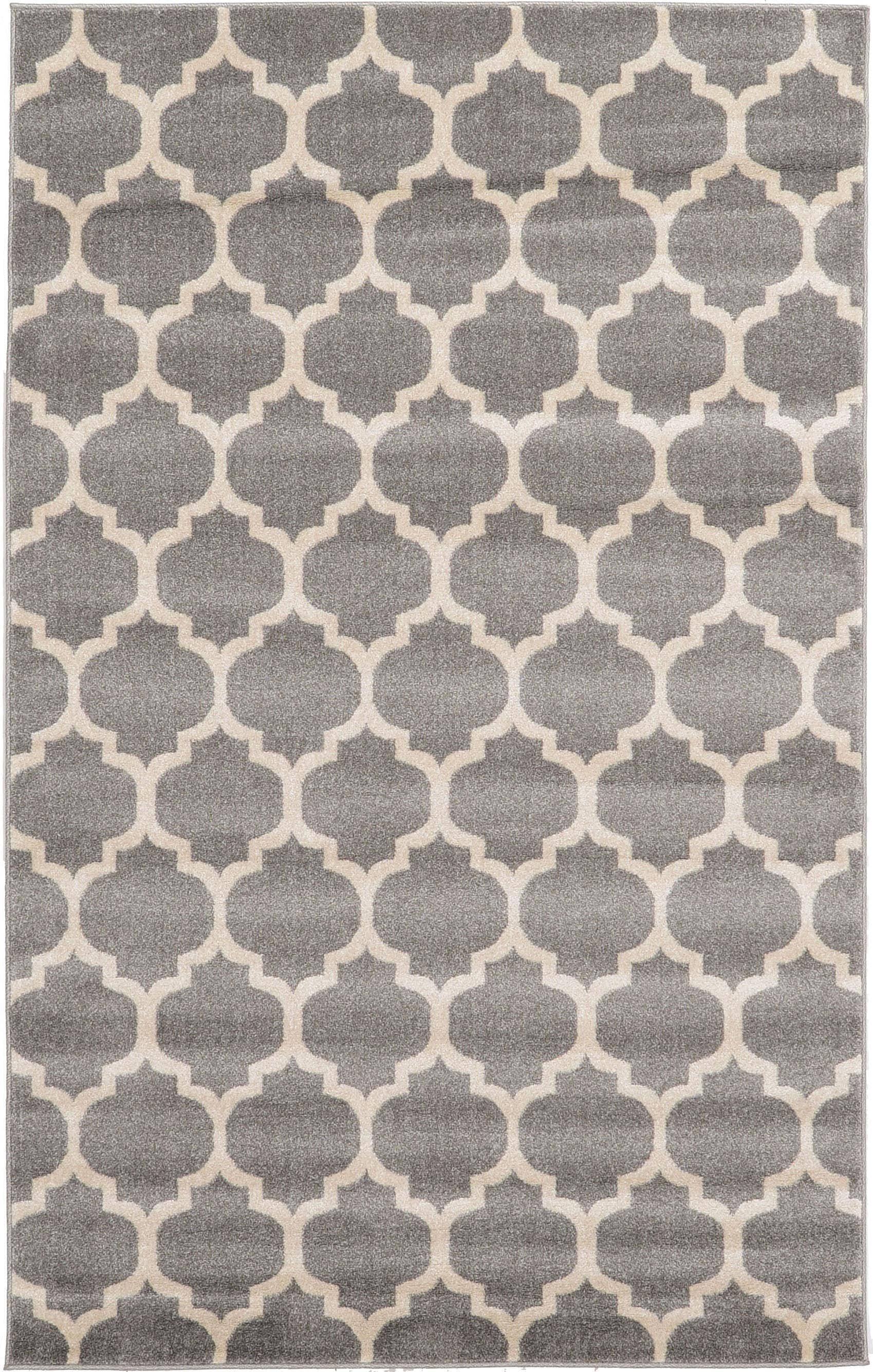 Unique Loom Philadelphia Trellis Area Rug - 5' x 8' Dark Gray