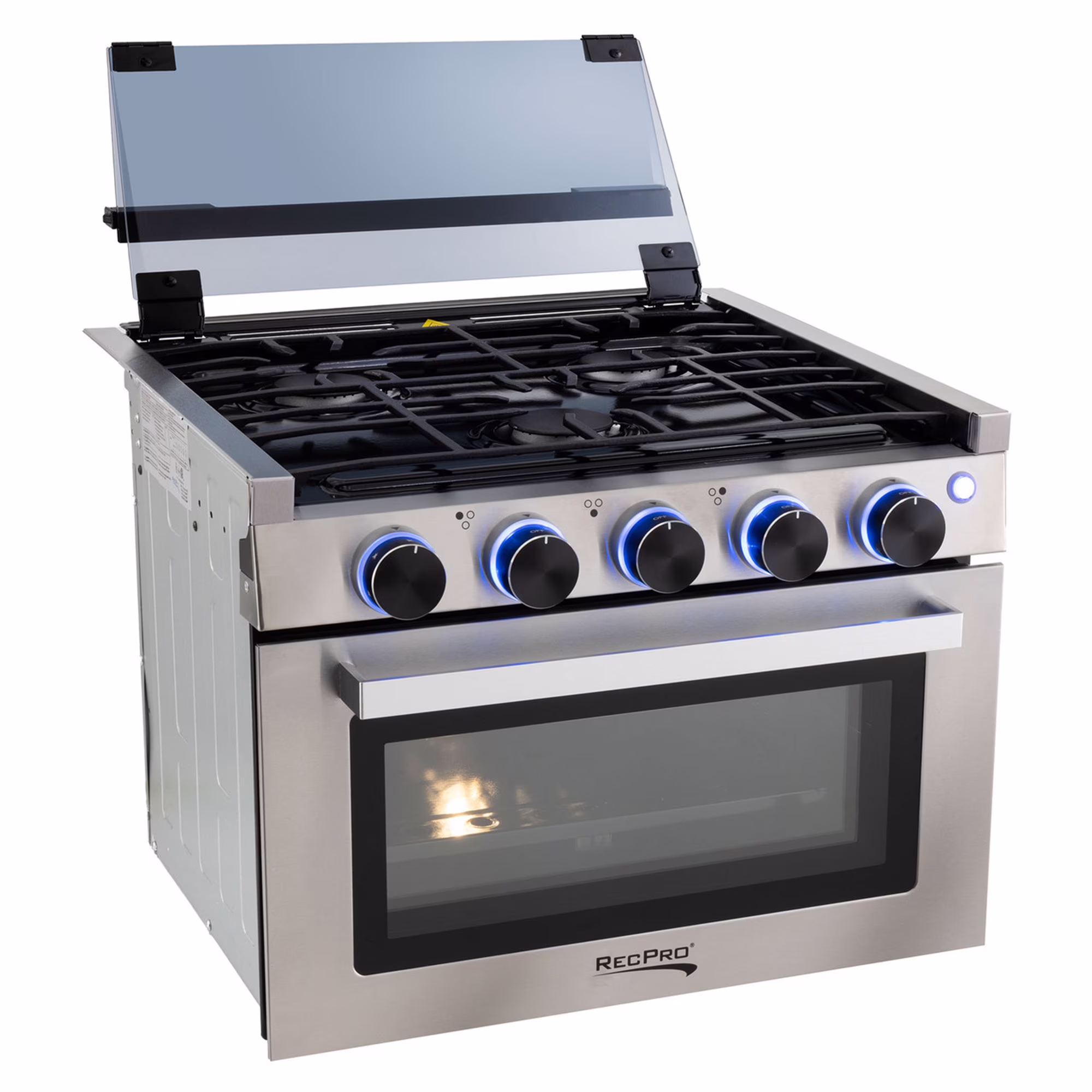 17 Inch 3 Burner Propane RV Stove Gas Range without Hood, Silver