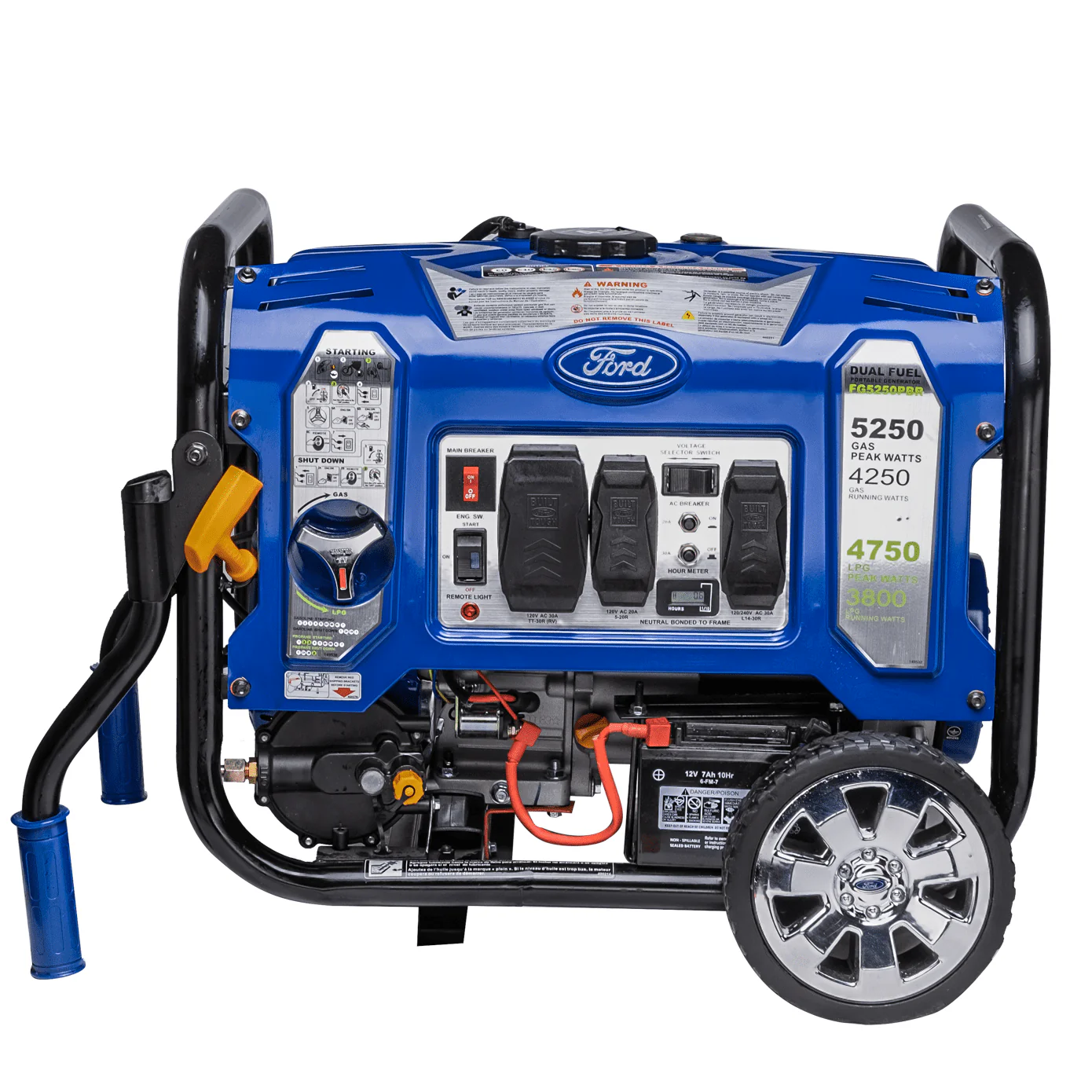 Ford 5,250 Watt Dual Fuel Portable Generator with Wireless Remote Start Image 10