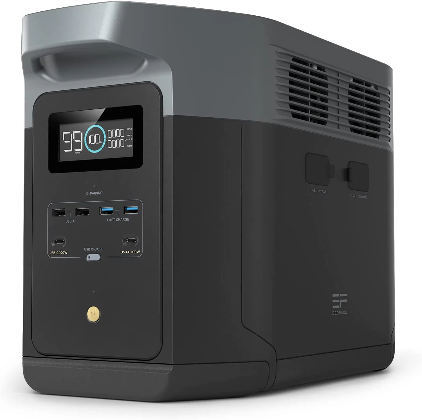 Portable Power Station DELTA 2 Max,1260Wh Capacity LFP Battery, Full Charge in 1 Hr, Solar Generator for Home Backup Power Camping RV(Solar Panel Optional)(DELTA 2 Max)