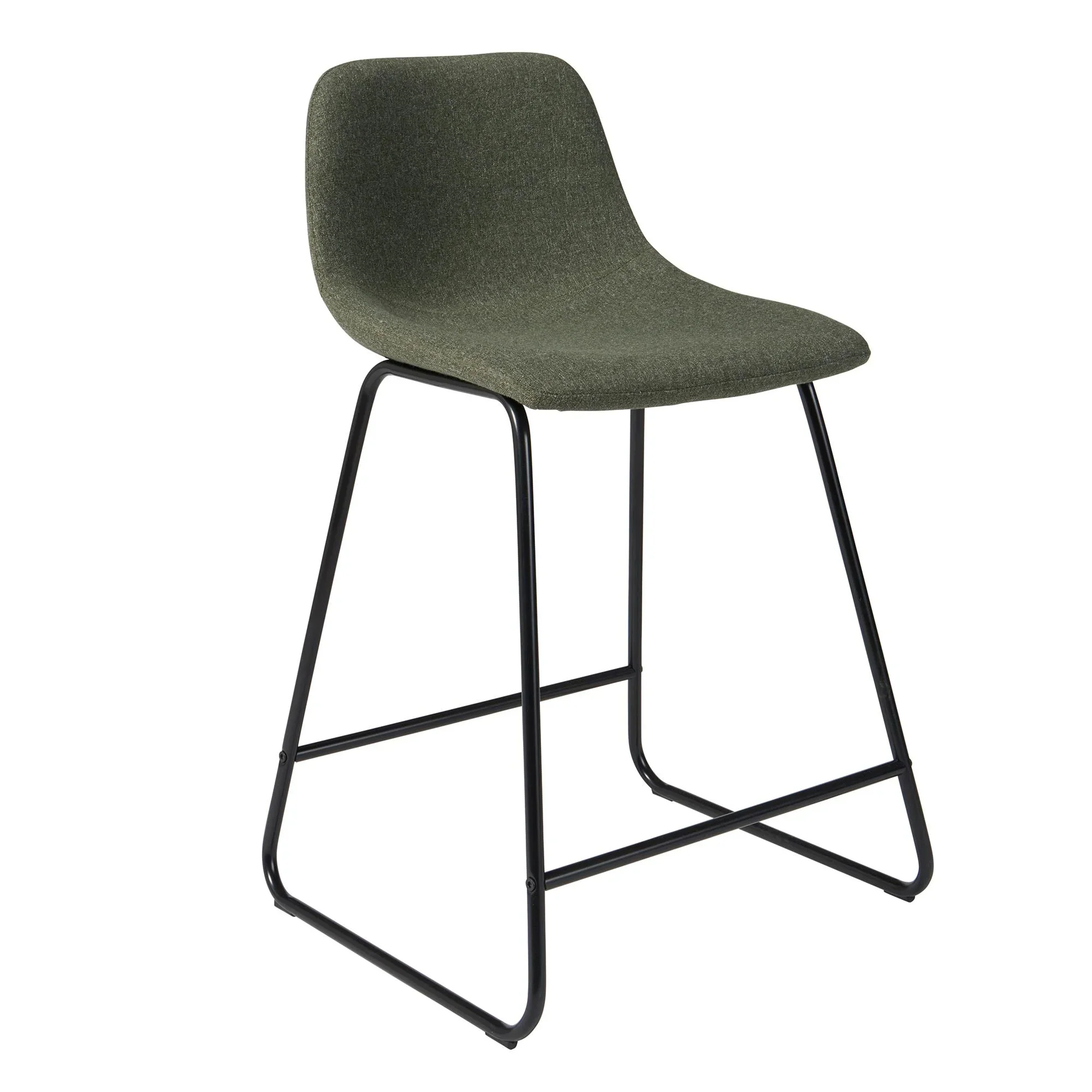Better Homes & Gardens Scoop Counter Stool, Camel Faux Leather