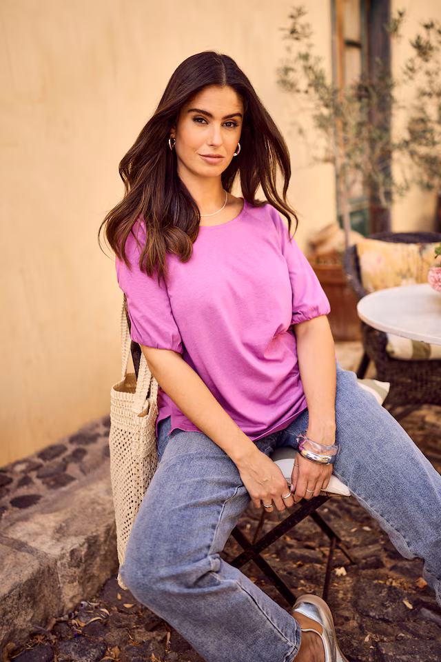 Puff Sleeve Modal Blend Tee