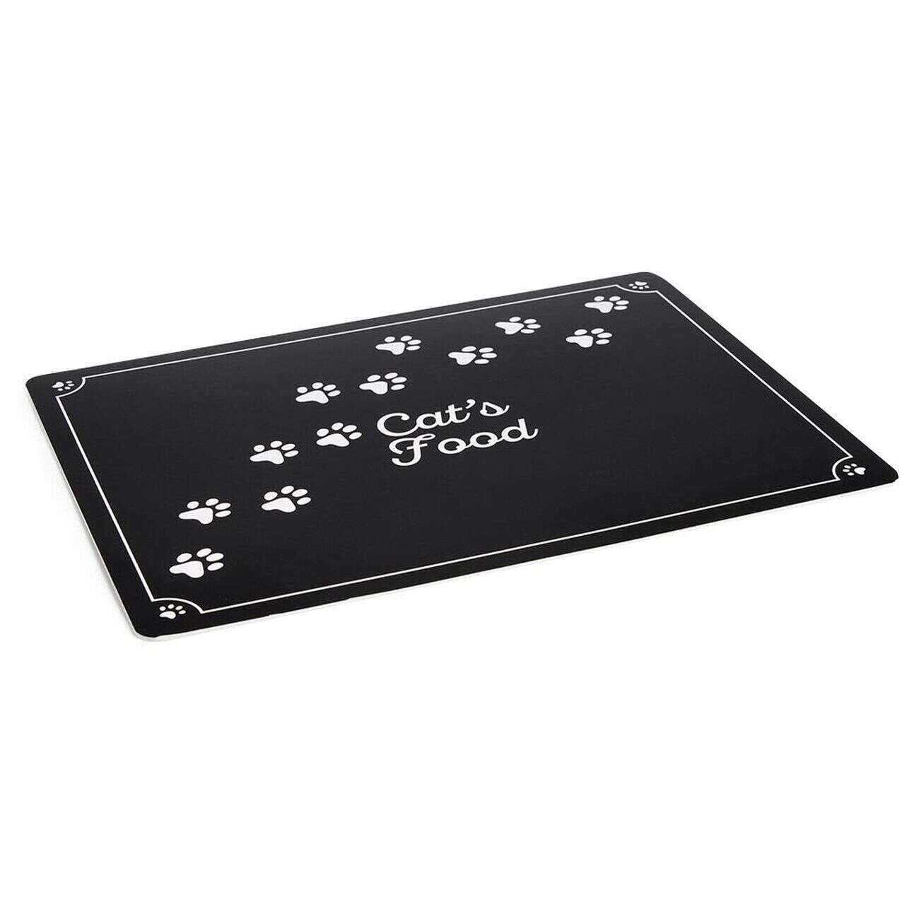 Tapis repose gamelle animaux Cat's Food plastique 32x43cm