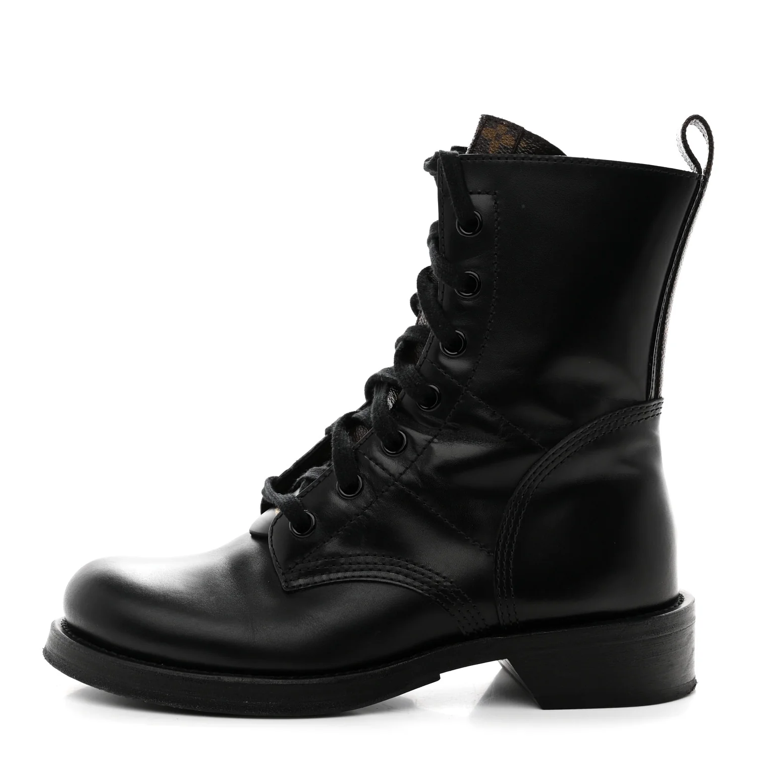Calfskin Monogram Metropolis Flat Ranger Boots 39 Black