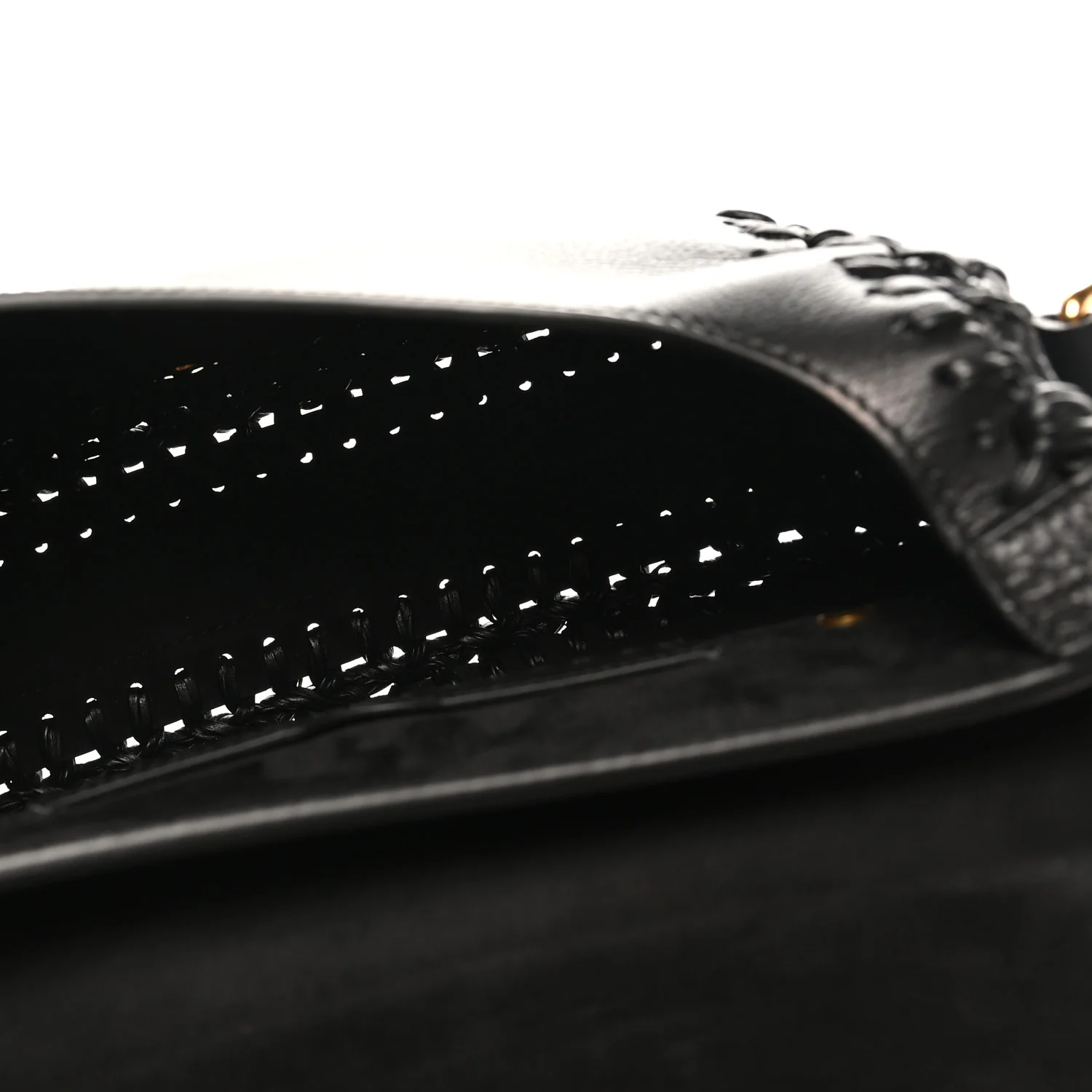 Grained Calfskin Medium Whipstitched Bobby Bag Black