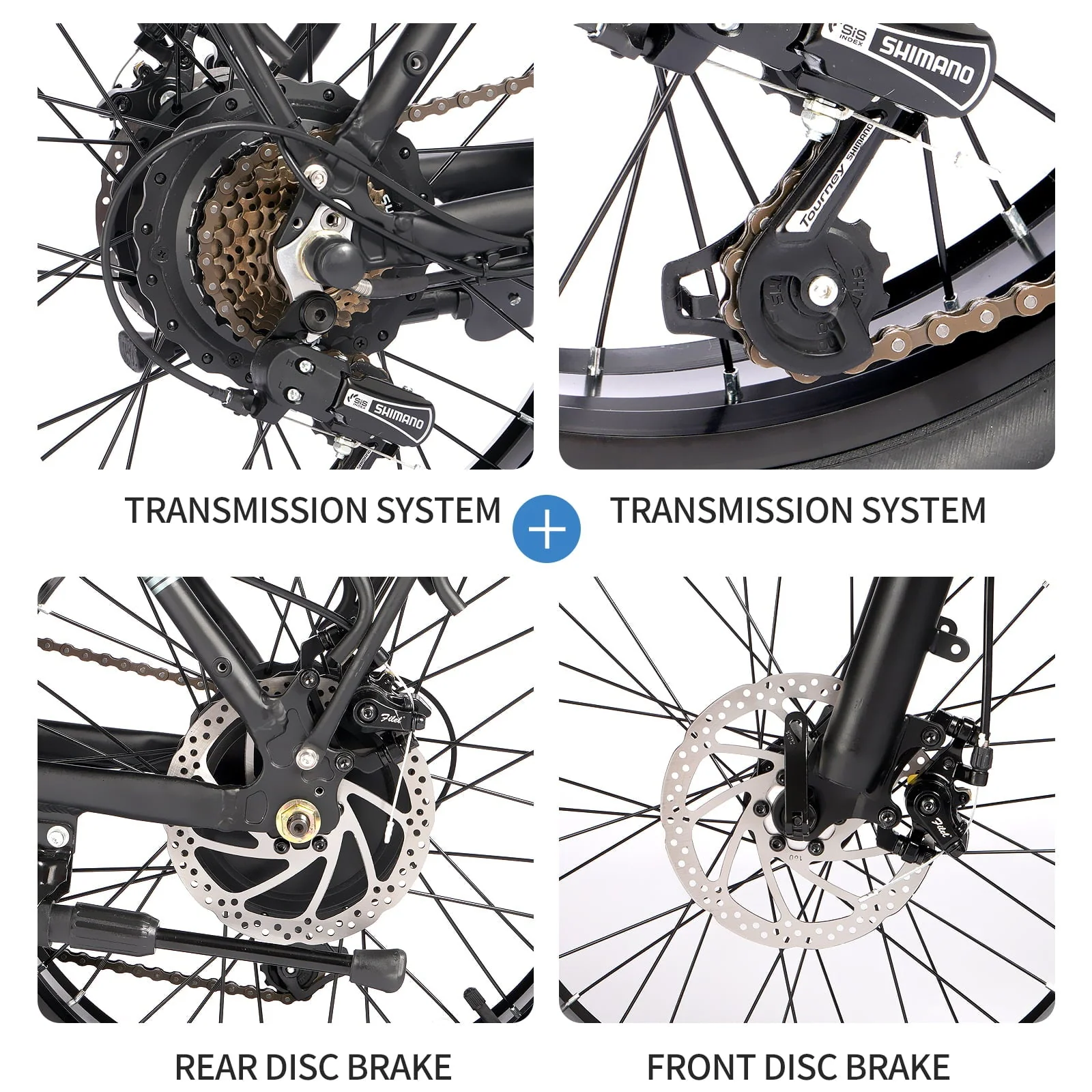Electric Bike 20" Fat Tire Ebike 750W 48V 14AH Mountain Cycling 19 8MPH Foldable Ebikes Image 4