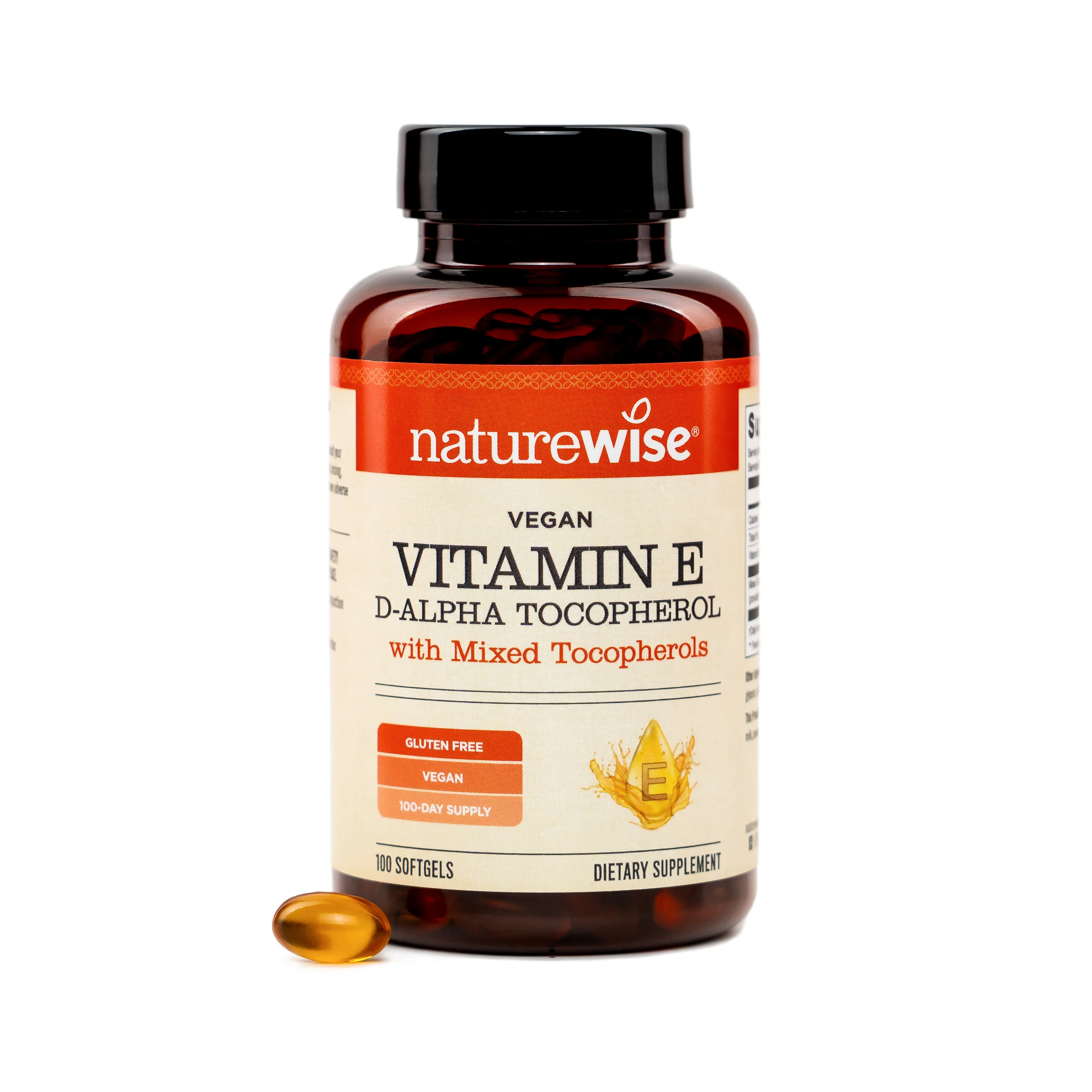 Vitamina E Vegana (D-Alfa Tocoferol) – Antioxidante para a Saúde da Pele, do Sistema Imunológico e das Células
