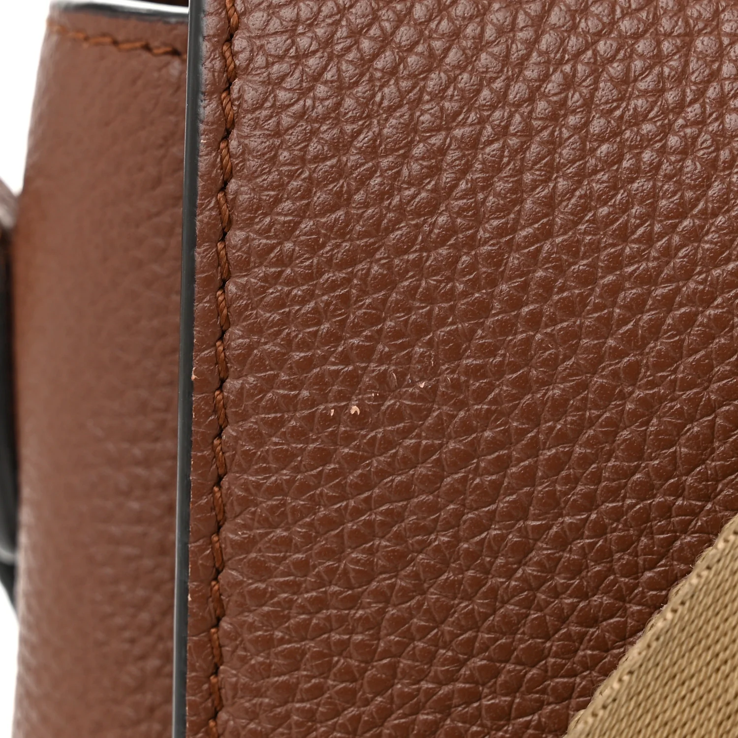 Grainy Calfskin Vintage Check Note Crossbody Bag Malt Brown
