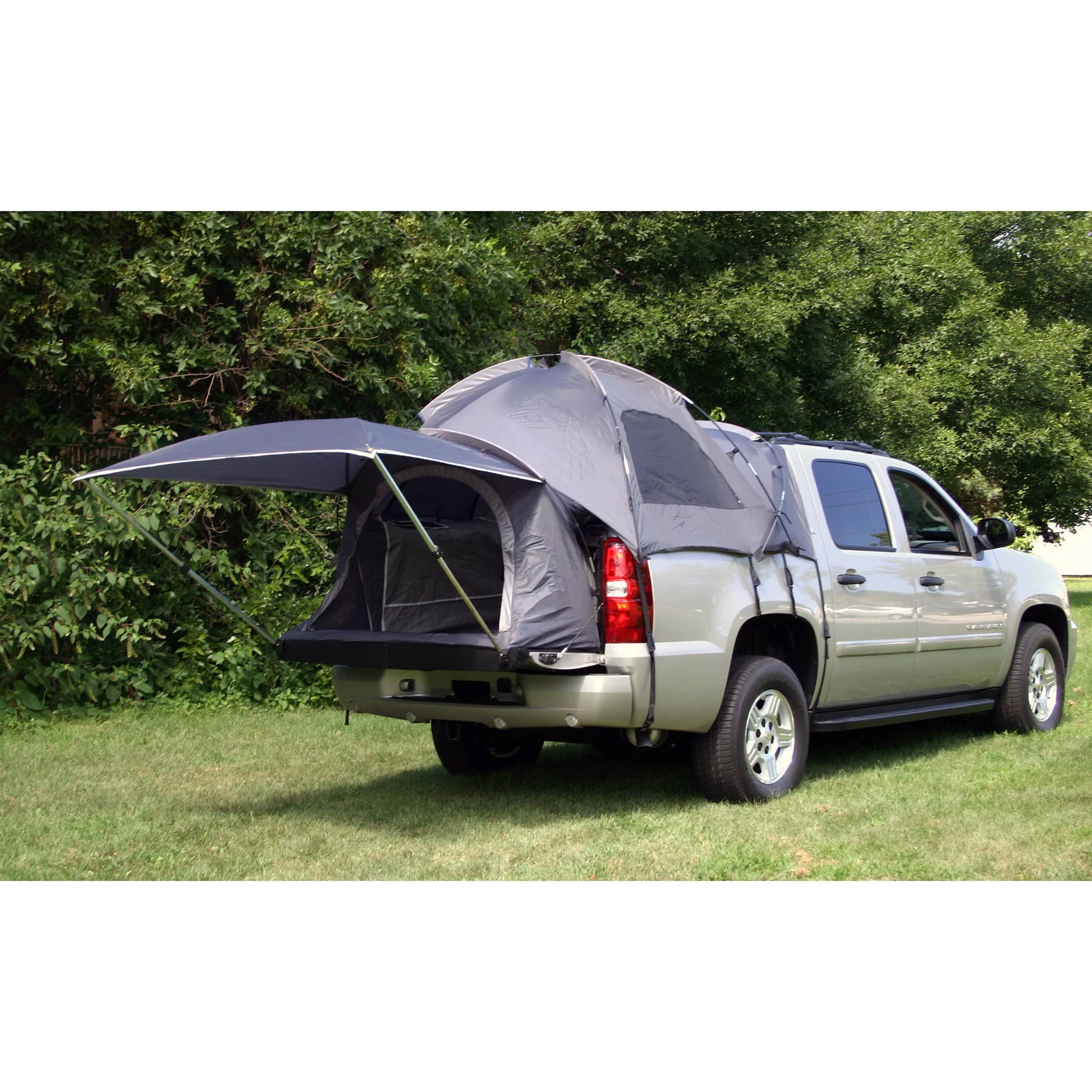 Sportz Avalanche Pickup Truck Bed 2 Person Camping Tent with Awning, Gray Fits select: 2002 2013 CHEVROLET AVALANCHE, 2002 2013 CADILLAC ESCALADE Image 7