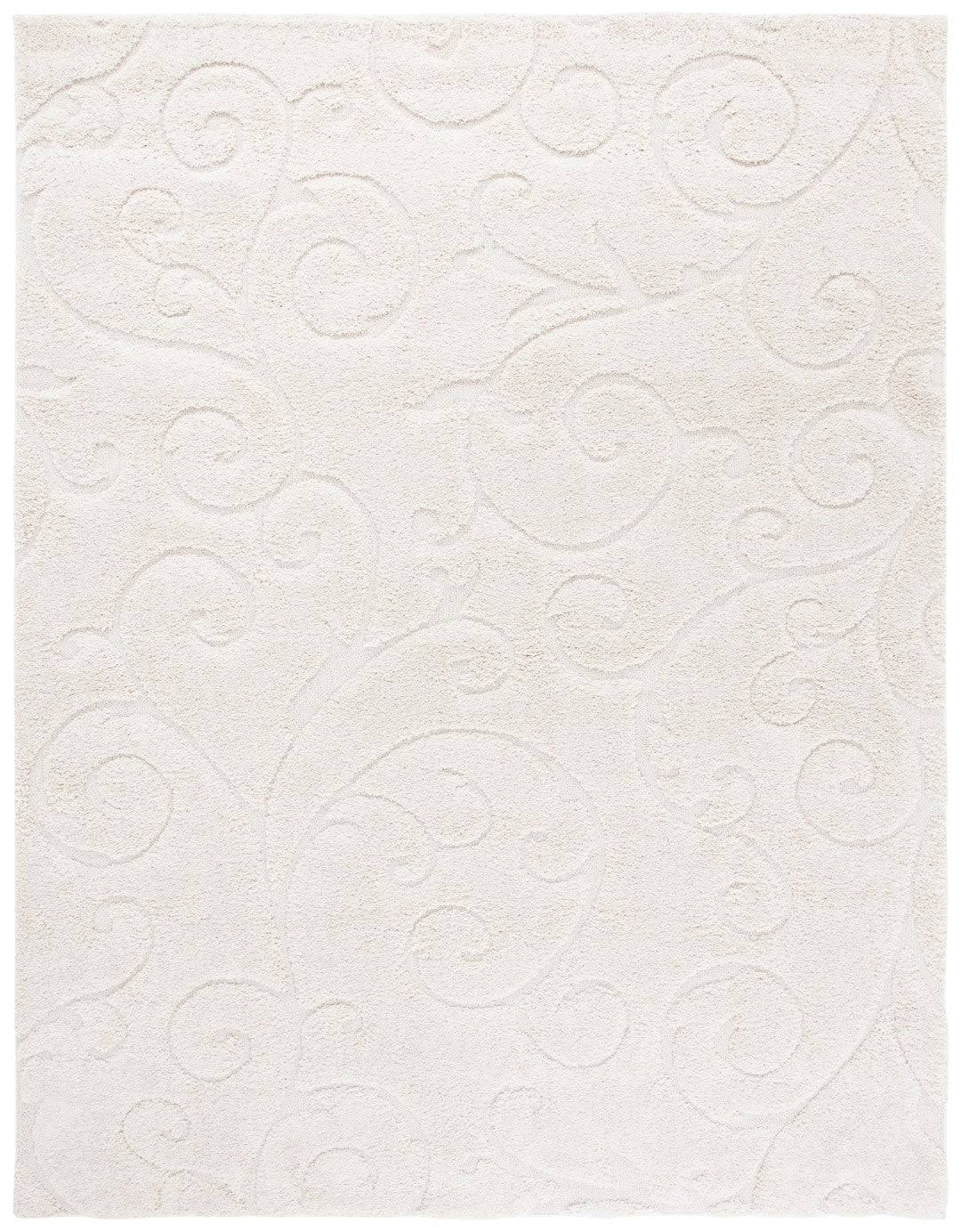 Safavieh Florida Shag SG455-1111 Creme/Creme Rug, Creme / 2'3