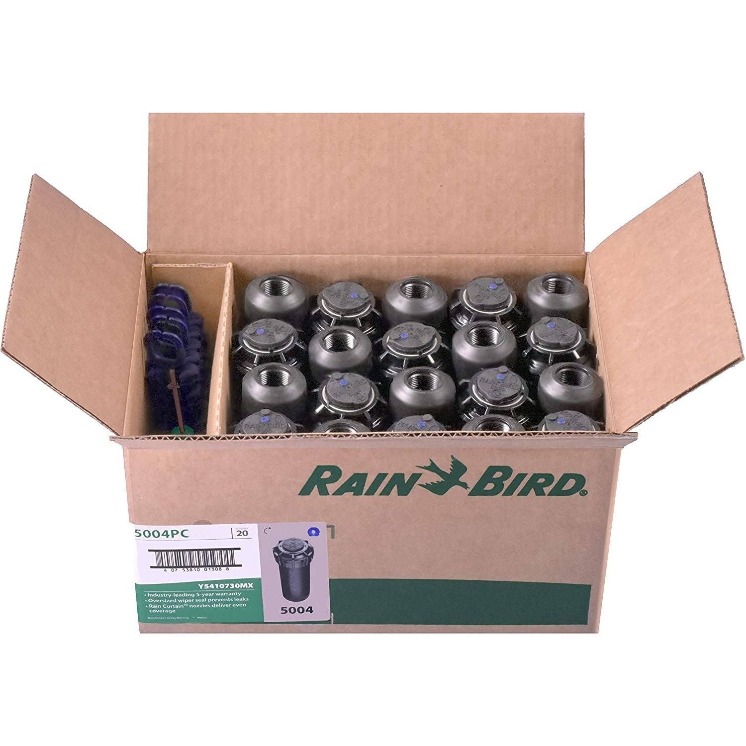 Rain-Bird 5000 Series Rotor Sprinkler Head - 5004 PC Model, Adjustable 40-360 Degree Part-Circle, 4 inch Pop-Up Lawn Sprayer Irrigation Sy