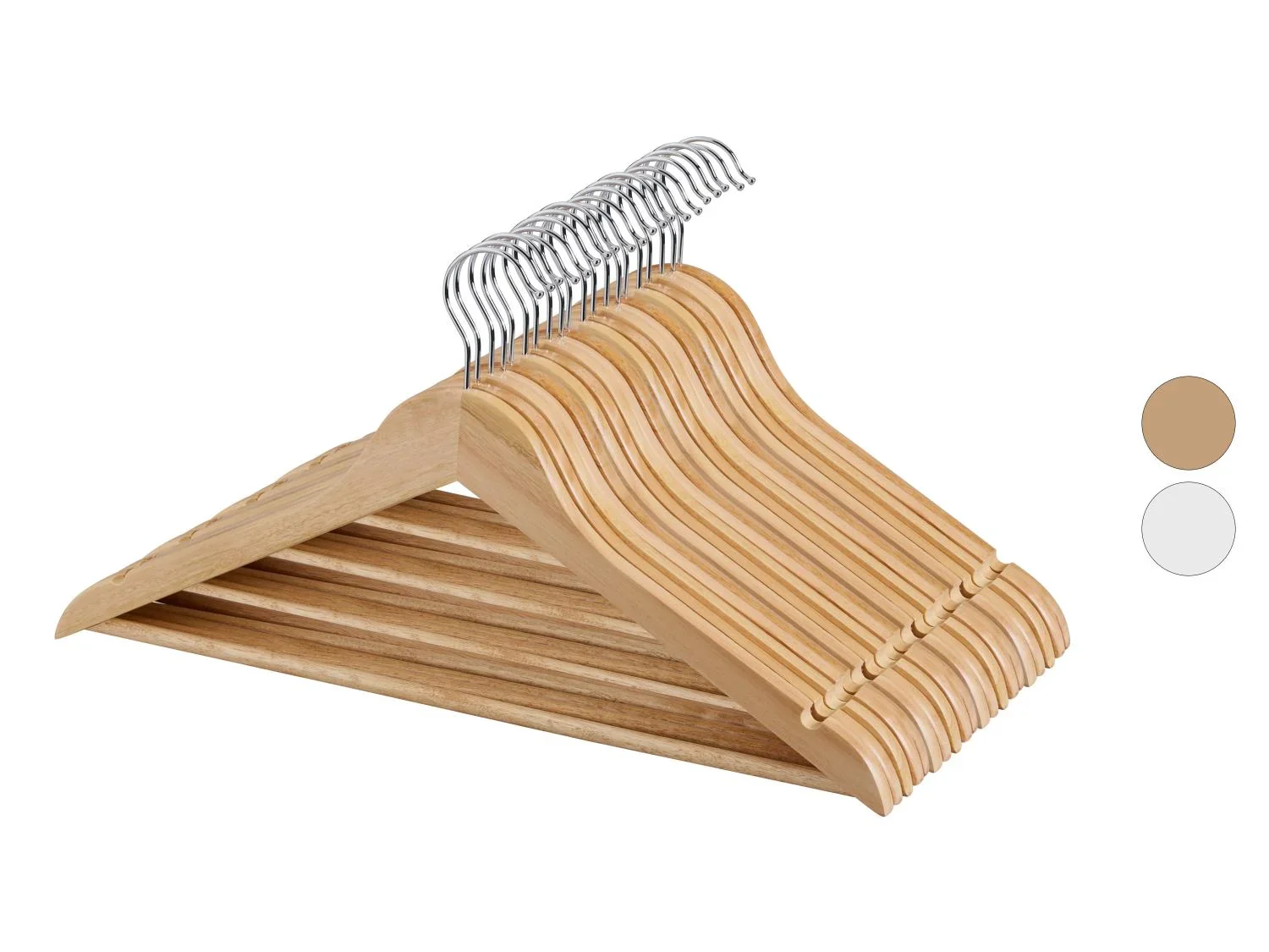 W5 Lot de 20 cintres en bois