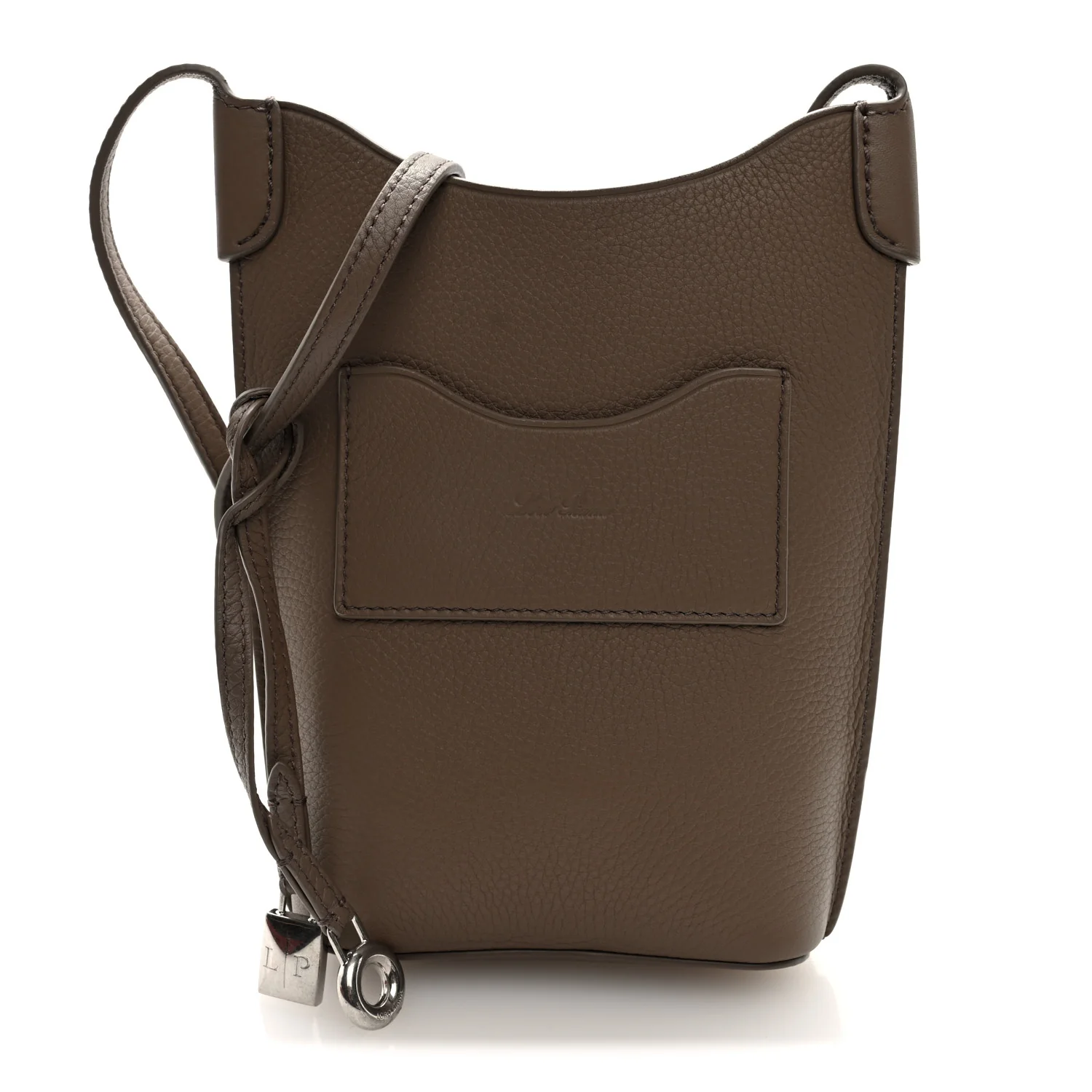 Grained Calfskin Bale Phone Case Warm Mastic