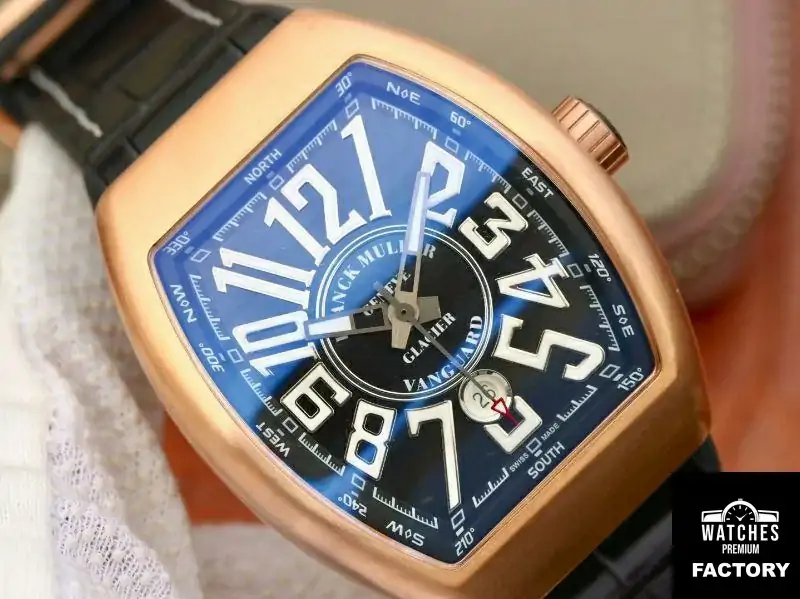 Franck Muller Vanguard V45-02 18K Rose Gold Black Dial