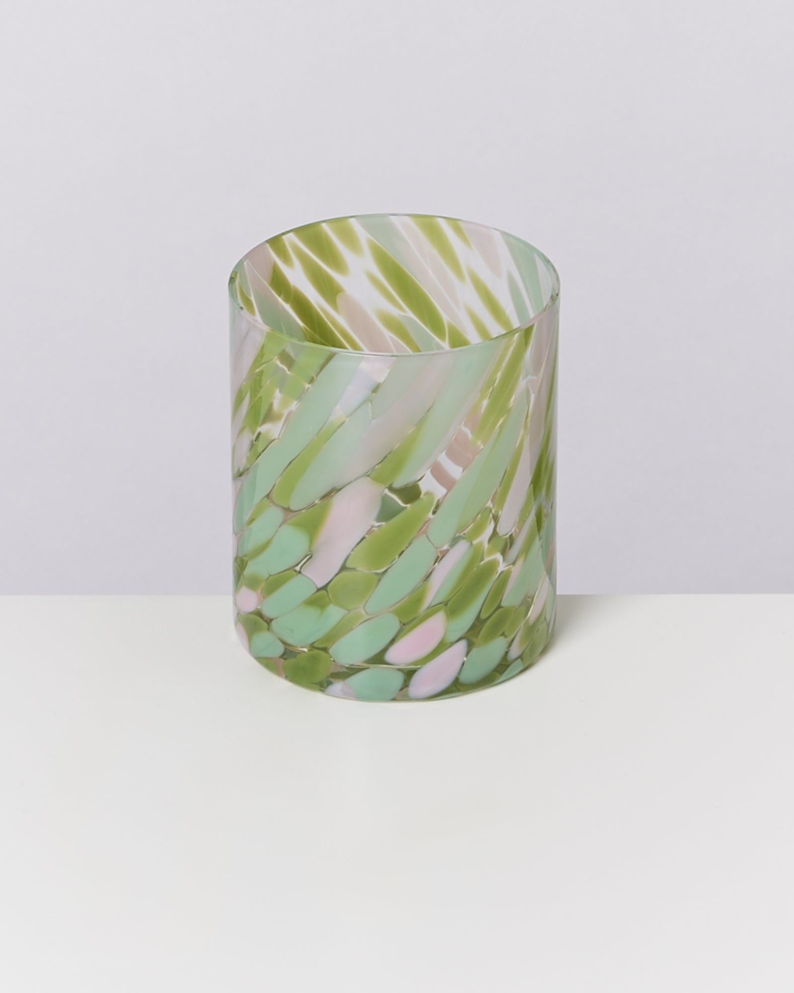 JOIA - LARGE GLASS DROPS GREEN PINK