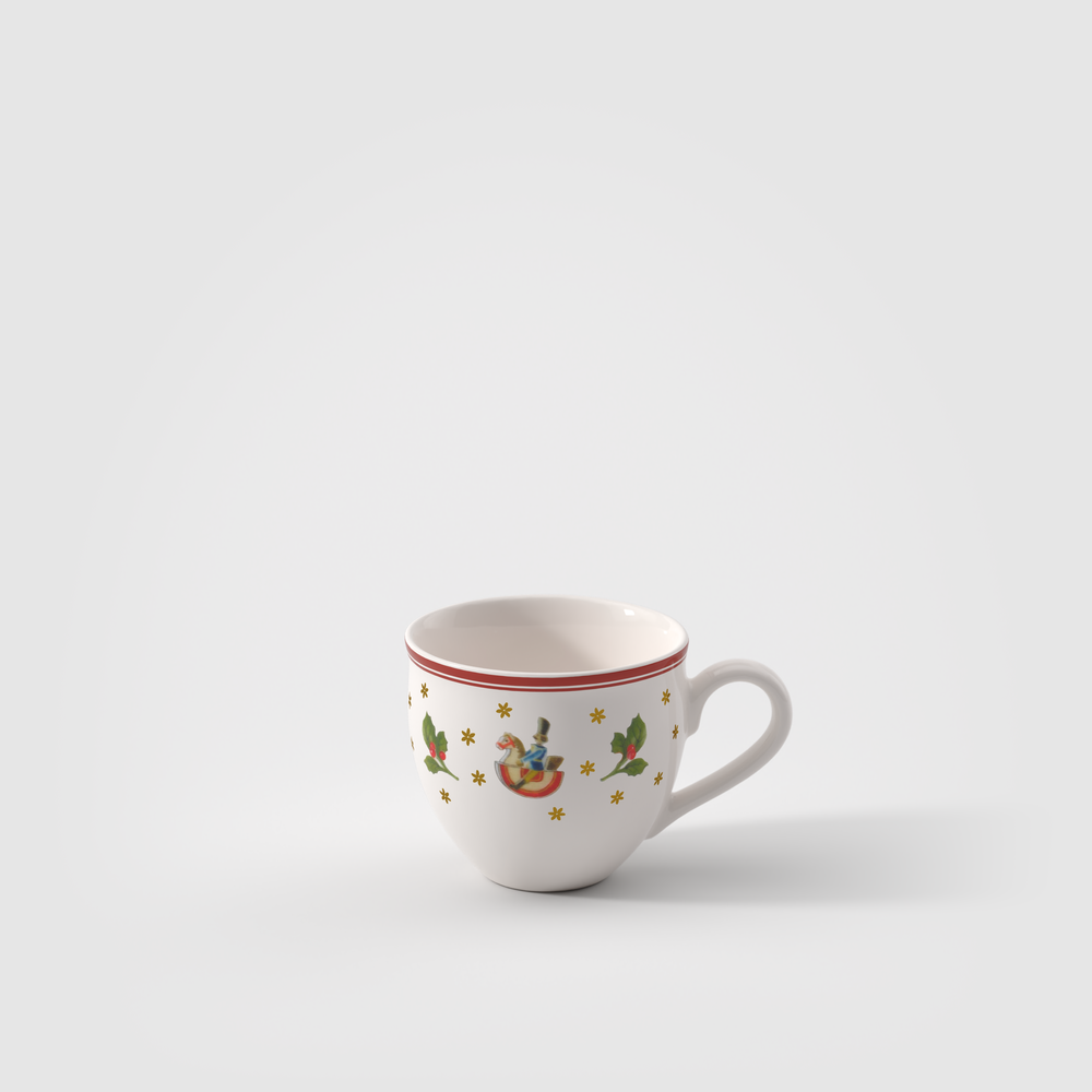 Toy's Delight Espresso cup - Red, 2.4 oz, Premium Porcelain
