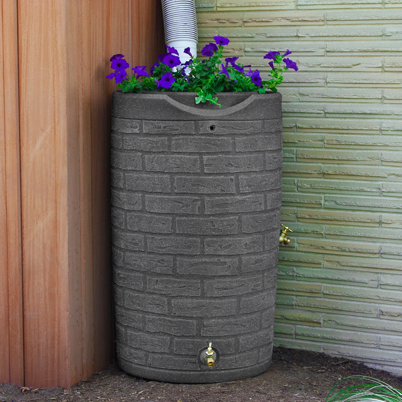 IMP-D50-DAR Impressions Downton Rain Saver Rain Barrel, 50 Gallon, Dark Granite(Dark Granite) - Image 2