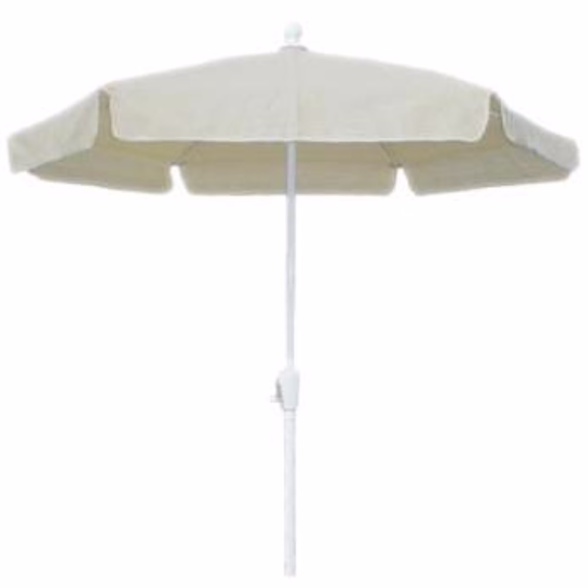 7.5 ft. 6 Rib Crank Champagne Bronze Hex Garden Umbrella with Natural Vinyl Coated Weave Canopy
