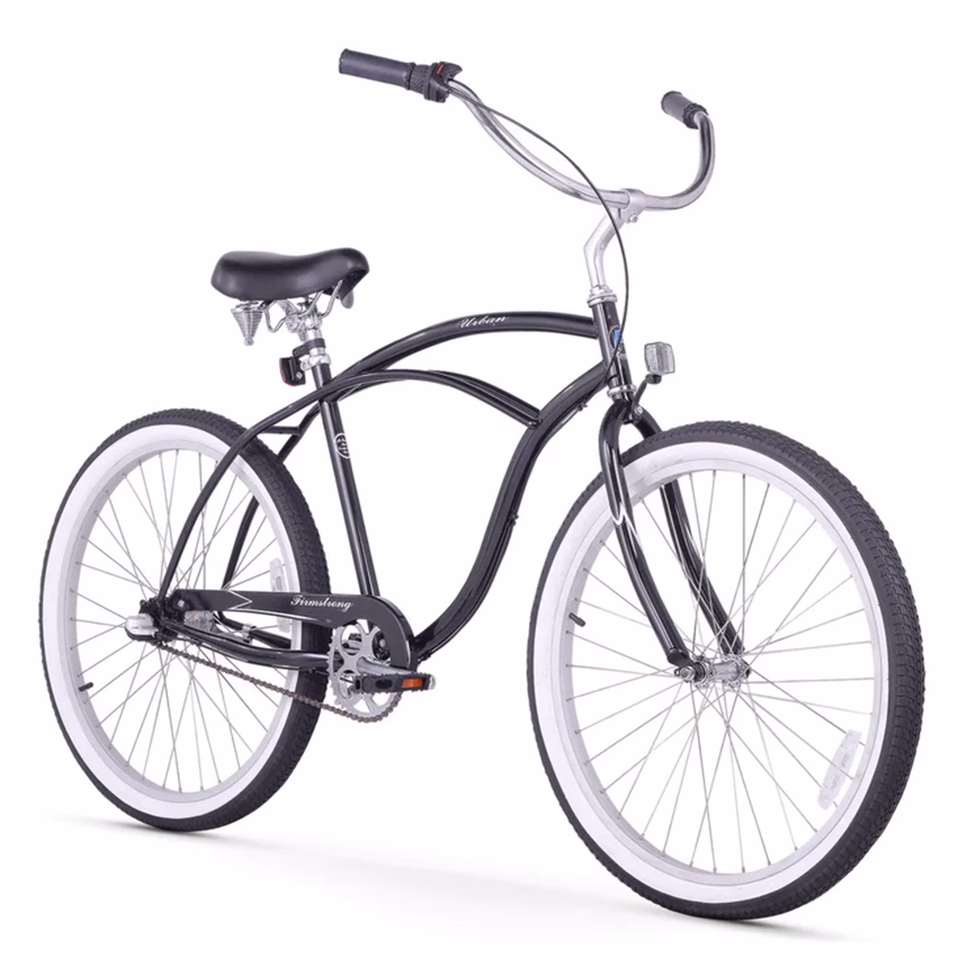 Urban Man 3-Speed Men's 26 Inch Beach Cruiser Riding Bike, Black(Black)