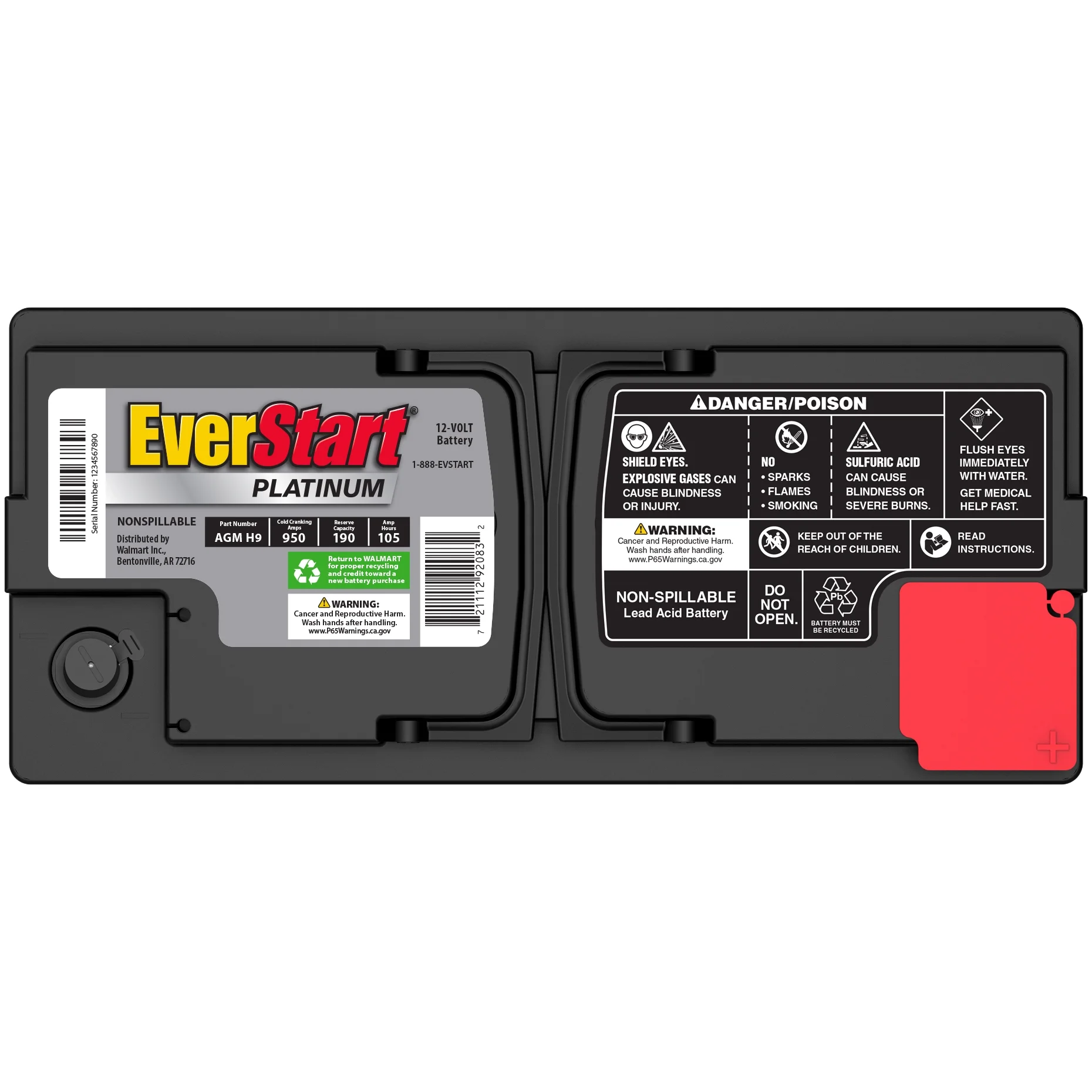 Platinum BOXED AGM Battery, Group Size H9 12 Volt, 950 CCA 105RC - Image 3