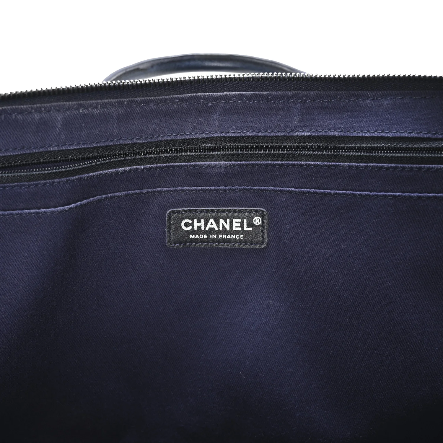 Grained Vegetal Calfskin Urban Shopping Tote Blue