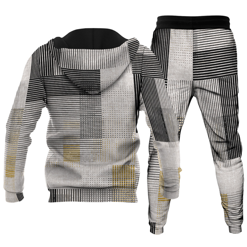 Ensemble de sweat à capuche imprimé personnalisé pour homme 037