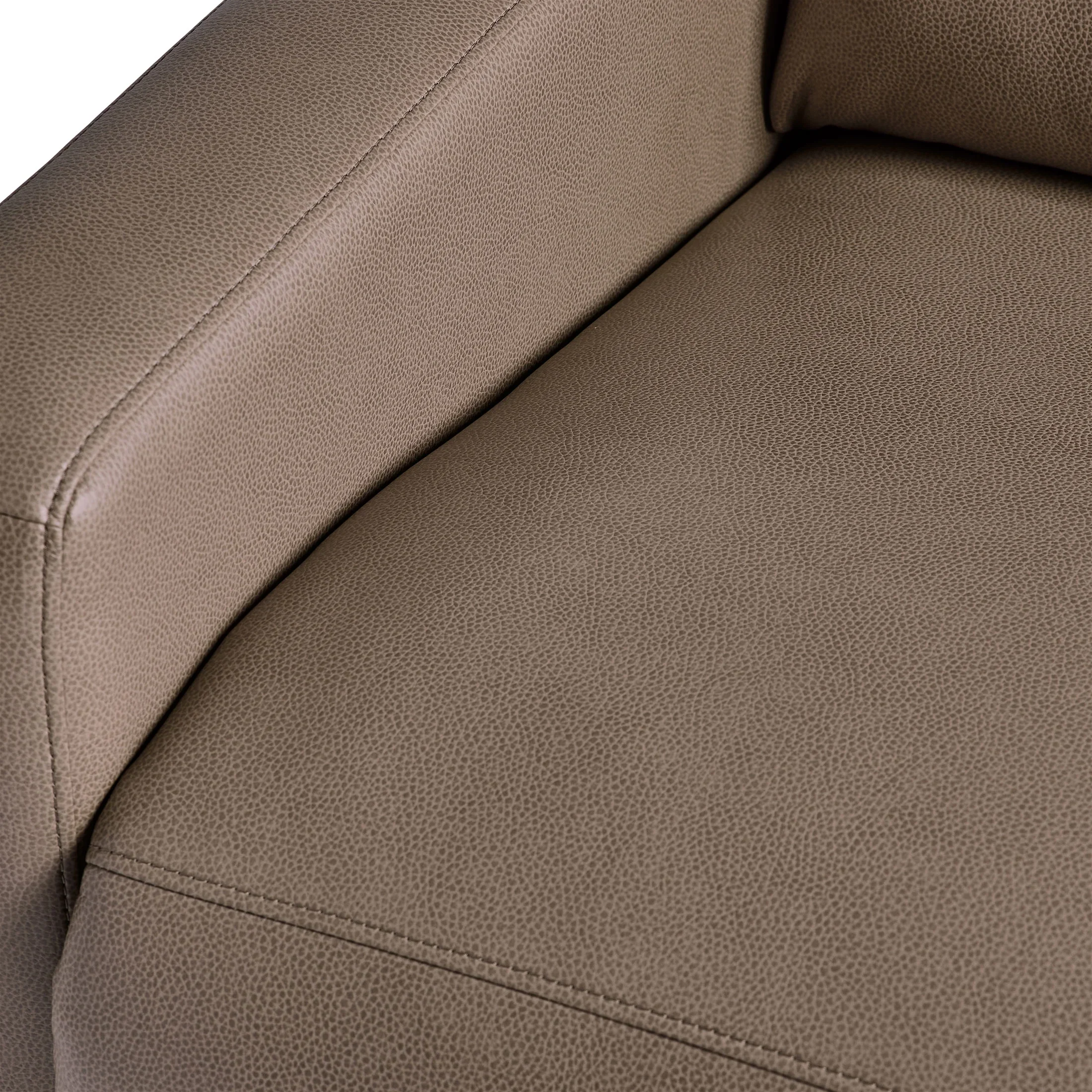 Better Homes & Gardens Modern Farmhouse Glider Recliner, Taupe Faux Leather