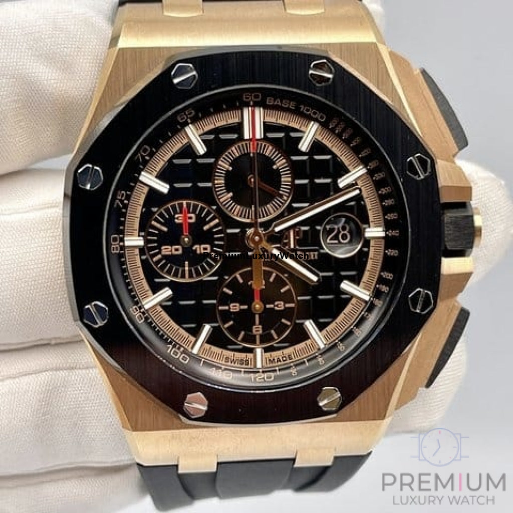 [Super Clone]Audemars Piguet Royal Oak Offshore Chronograph Black Dial 44MM Dial Watch