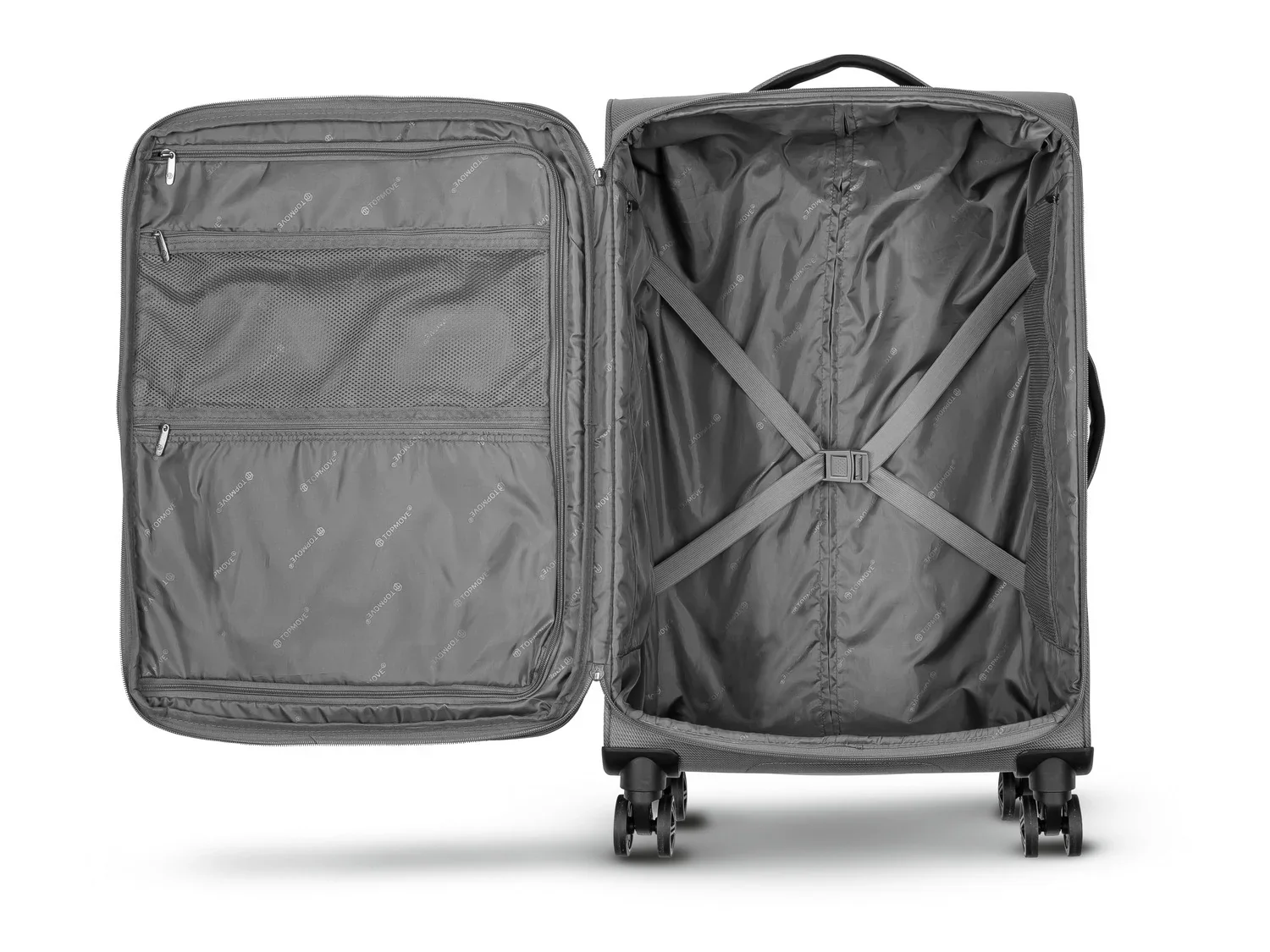 TOPMOVE Set de 2 valises  roulettes extensibles, 96-108 L et 62-69 L