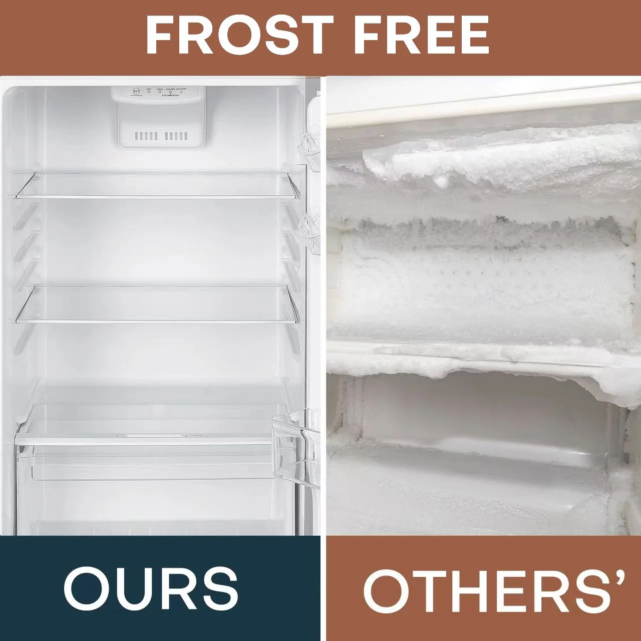 11.6 Cu.Ft. Top Freezer Refrigerator, Two Door Frost Free Apartment Size Refrigerator, Energy Star, Stainless Steel Door, Adjustable Thermostat Control, BD116 - Image 3