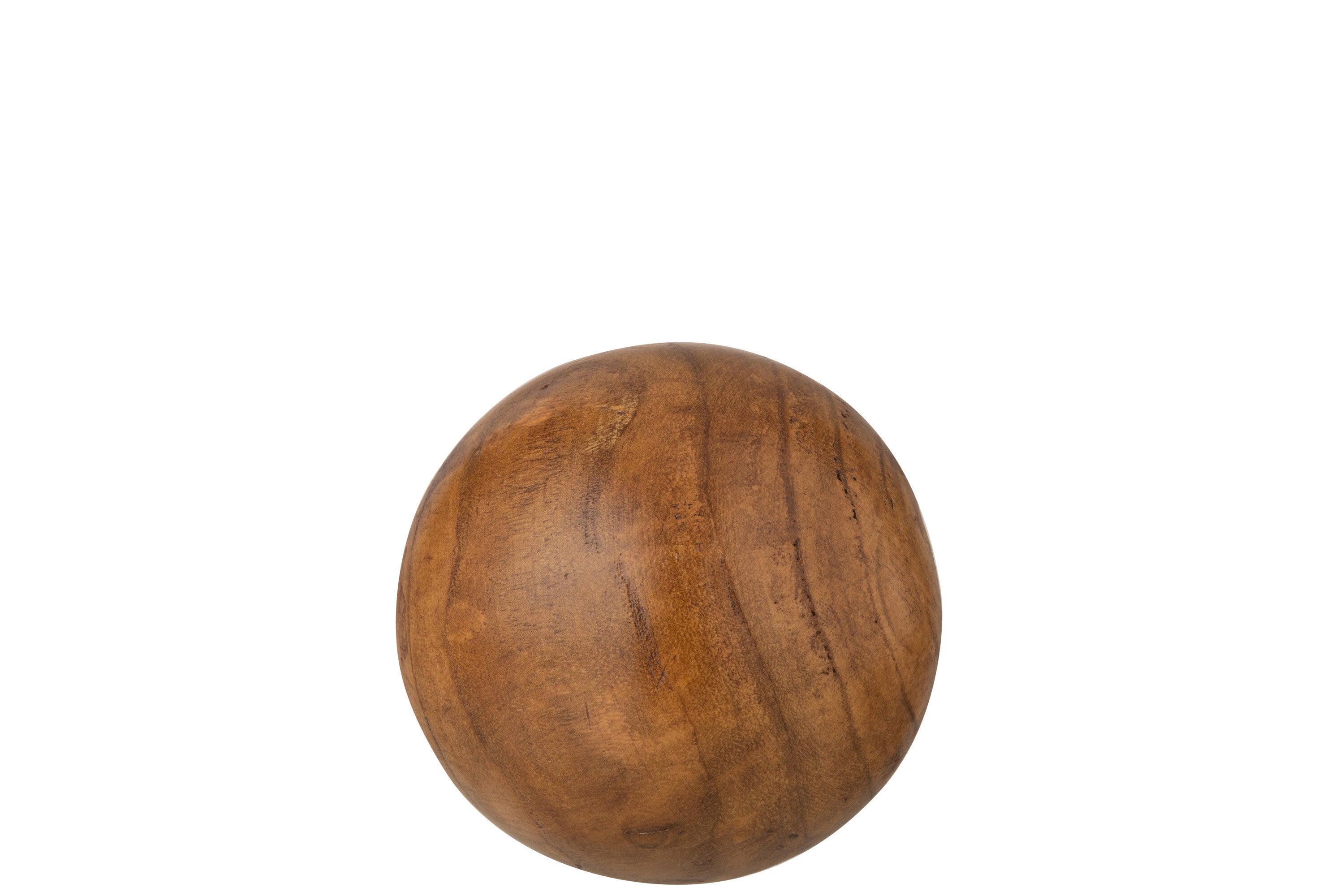 J-Line decoratie Bal - hout - bruin - medium