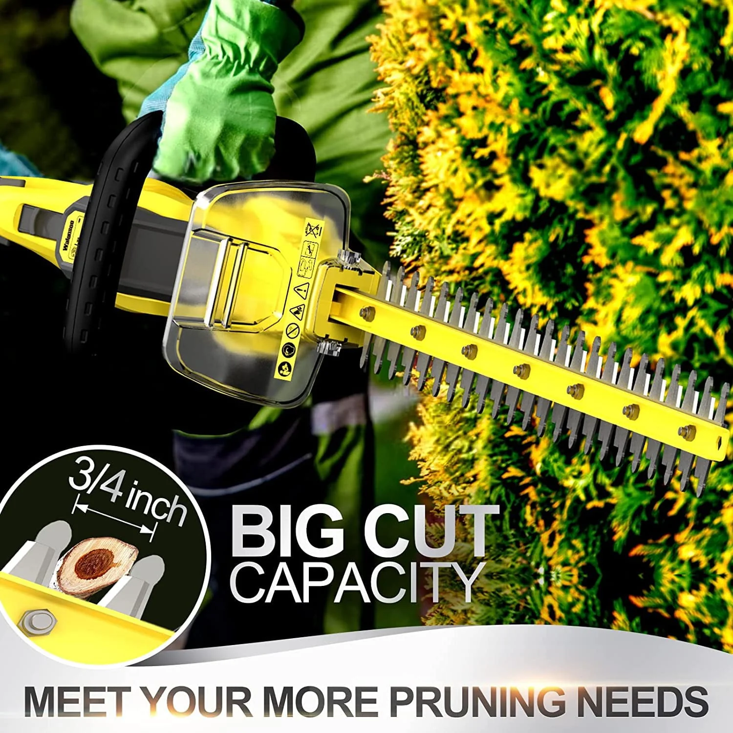 Walensee 20V MAX Cordless Hedge Trimmer, 2 0Ah Battery Fast Charger Included Image 6