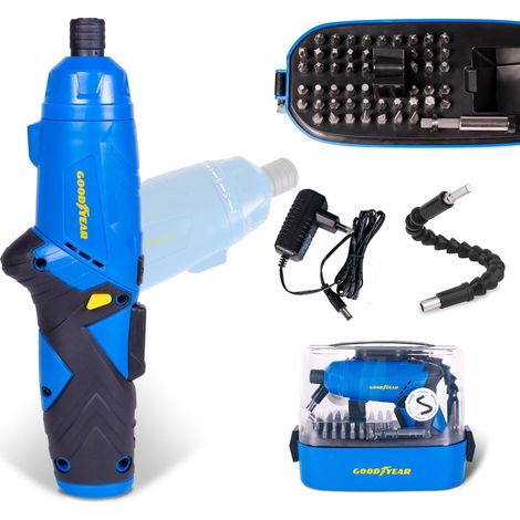 Visseuse à Batterie 3.6V + Embout articulé + Coffret 52 Accessoires GOODYEAR — vue 4
