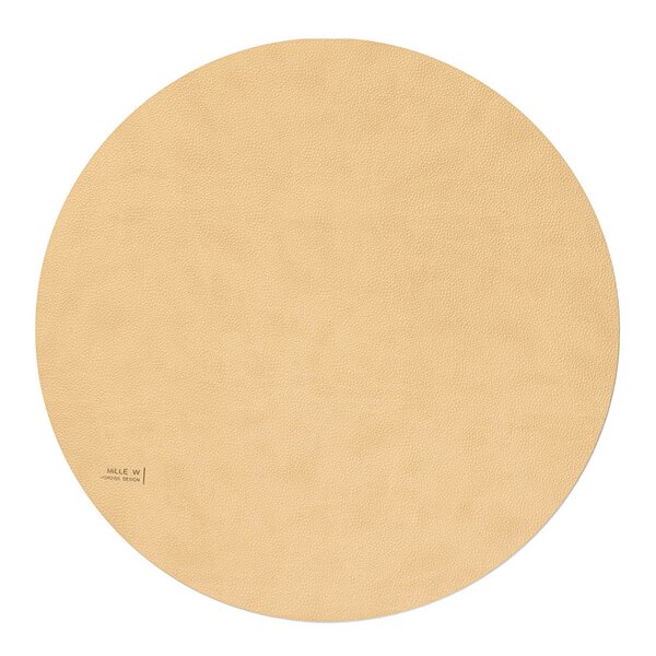 Rund bordbrikke 40 cm beige