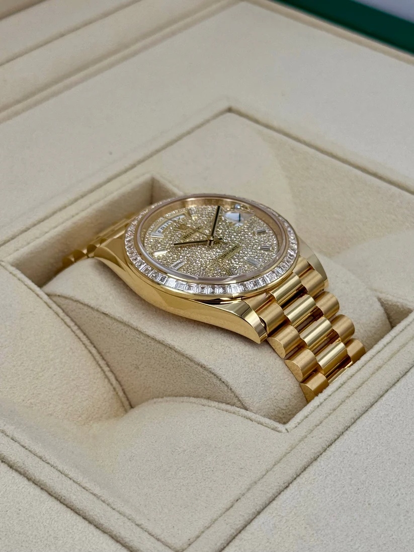 [Super Clone]RLX Day-Date 40mm 228398TBR-0036 Diamond Paved Dial President Watch【Super Clone】