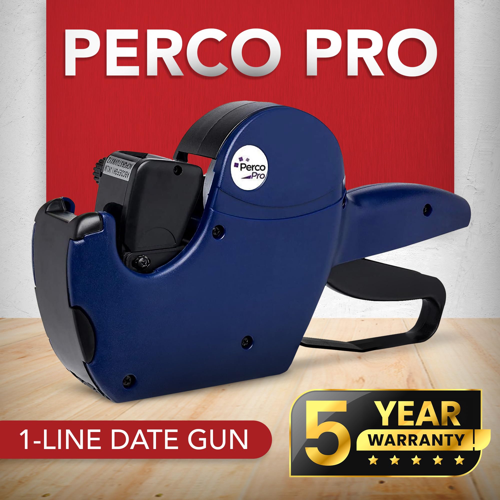 1 Line Date Label Gun Kit, Includes 8 Digits Date Gun Labeler, 10,000 Plain White Labels, and Preloaded Inker