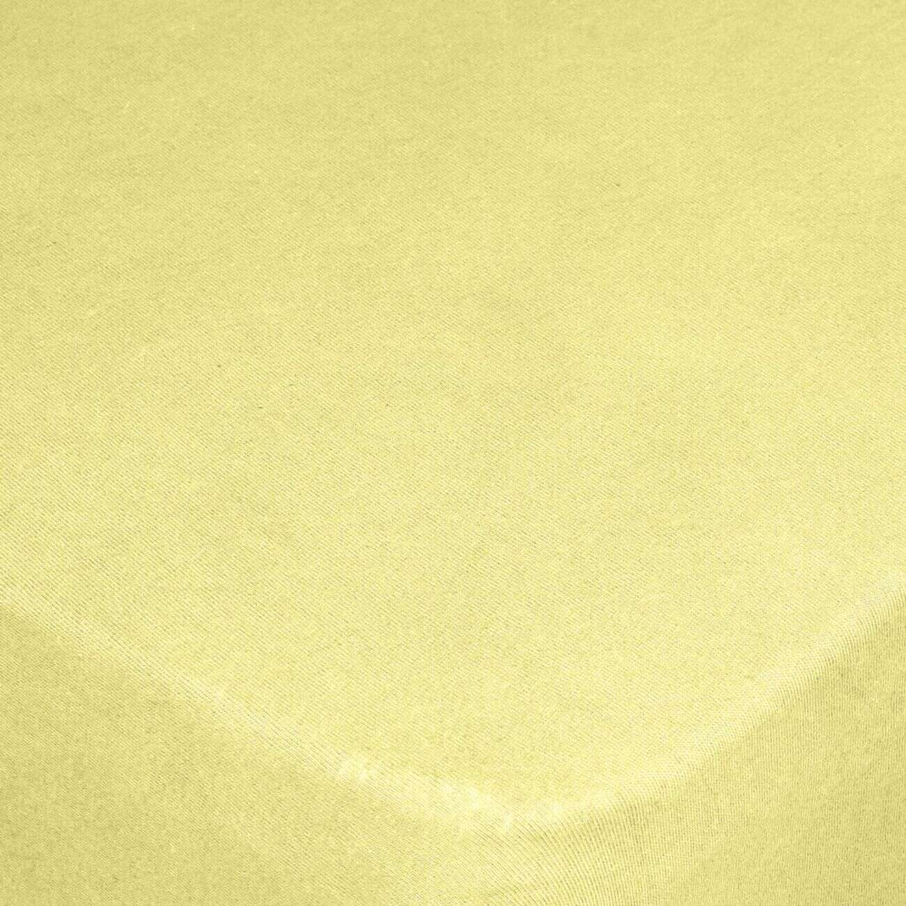 Drap housse 90x200cm 1 personne jaune